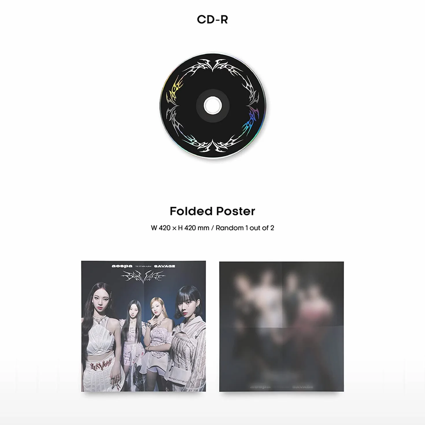 AESPA 1ST MINI ALBUM SAVAGE SYNK DIVE Ver. Photobook CD-R Poster