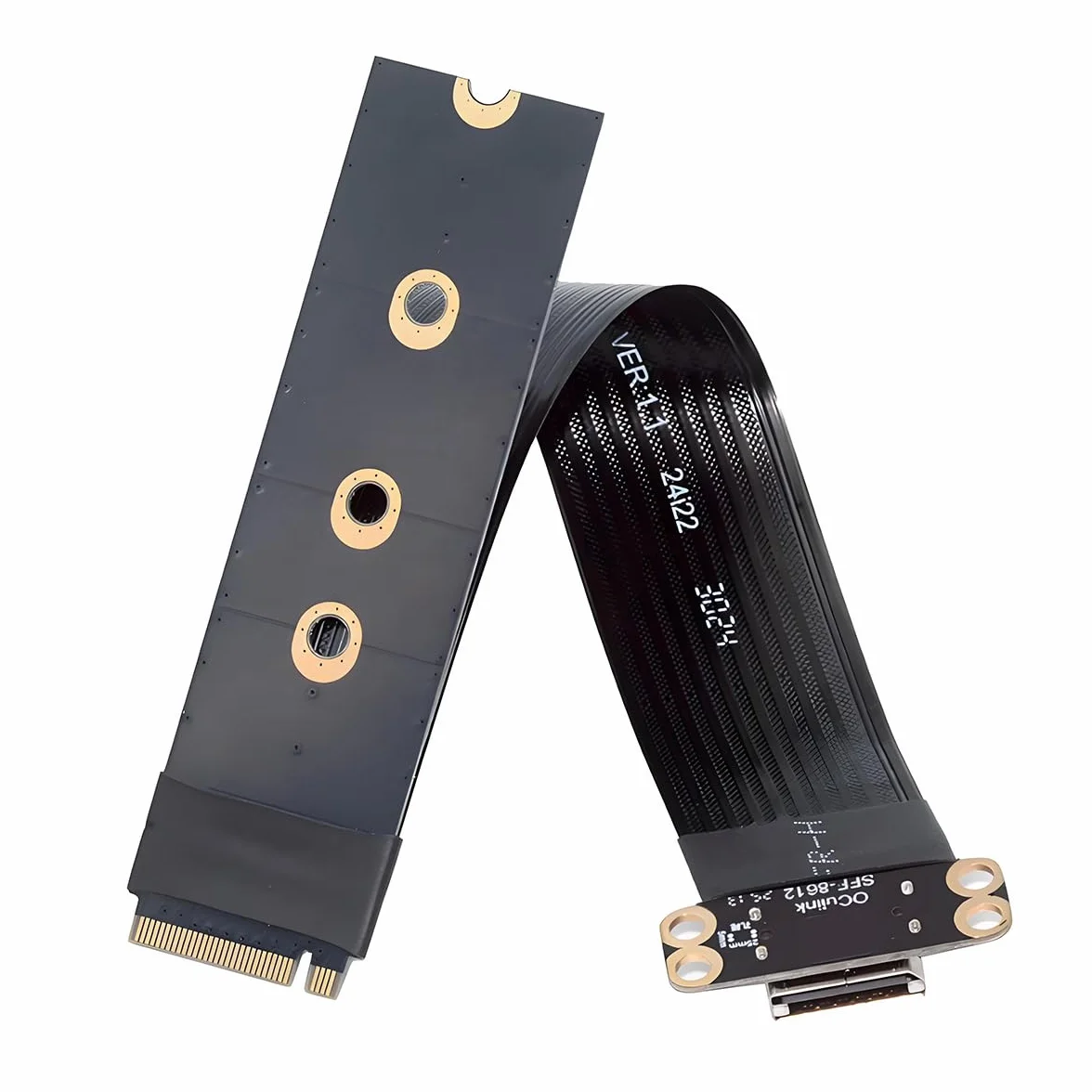 cablecc PCI-E4.0 M.2 M-key 2280 NGFF a Oculink SFF-8612 SFF-8611 Cable de host para NVME U.2 SSD eGPU 15 cm