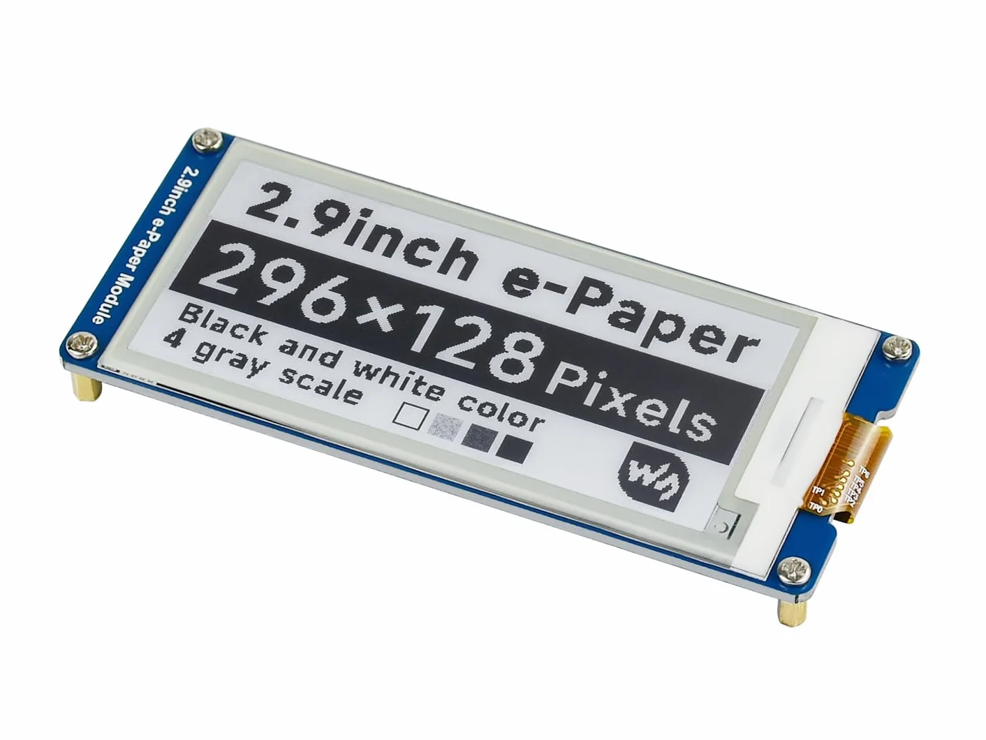 Waveshare 2.9 Inch E-Paper Display Panel Module Kit 296x128 Resolution E-Ink Electronic Screen for for Raspberry Pi/Jetson Nano/Arduino/STM32 Support Partial Refresh SPI Interface