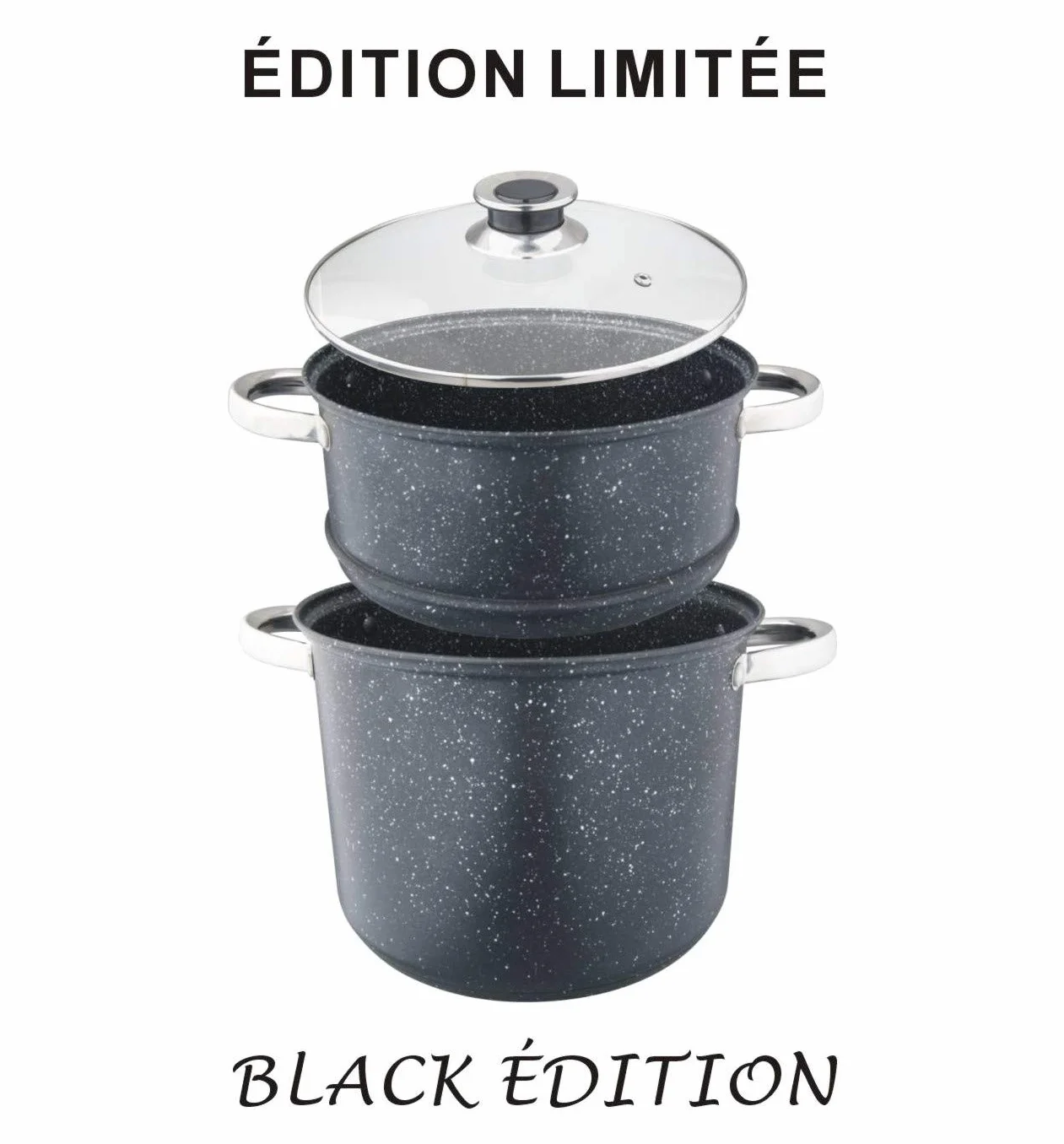 Kamberg Olla 3 en 1 Cocción al Vapor 24cm 8L Acero Inoxidable Inducción