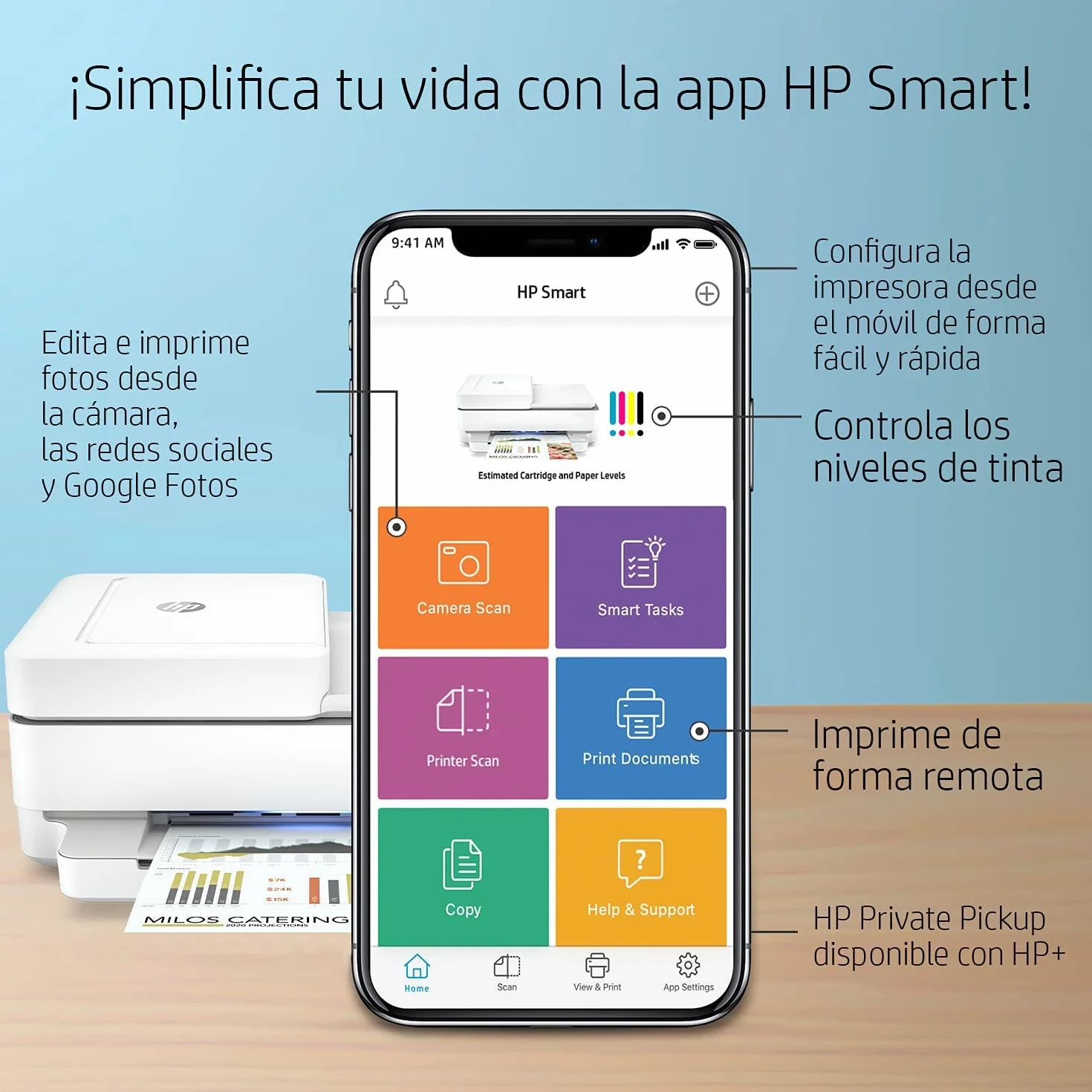 HP Impresora Multifunción Envy 6420e - 6 Meses de impresión Instant Ink