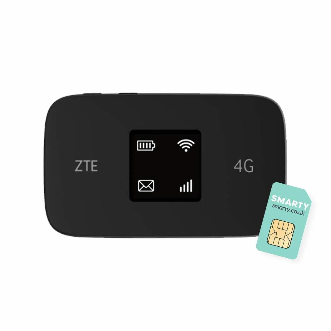 ZTE MF971RS LTE CAT6/4G Punto de acceso Wi-Fi móvil portátil de bajo costo, Wi-Fi de viaje desbloqueado, 300 Mbps, batería 2000 mAh, doble banda, negro