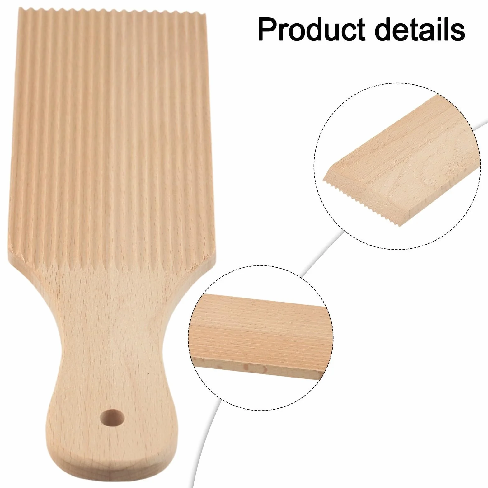 Tabla de ñoquis de madera y paleta de mantequilla para pasta, herramienta para enrollar masa estriada, utensilios de cocina italianos