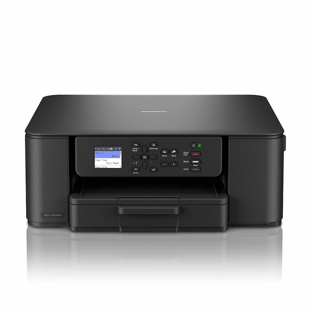 Brother DCPJ1310DW Impresora Multifunción de Tinta, WiFi, WiFi Direct, Conexión a Dispositivos Móviles e Impresión Automática a Doble Cara, Negro