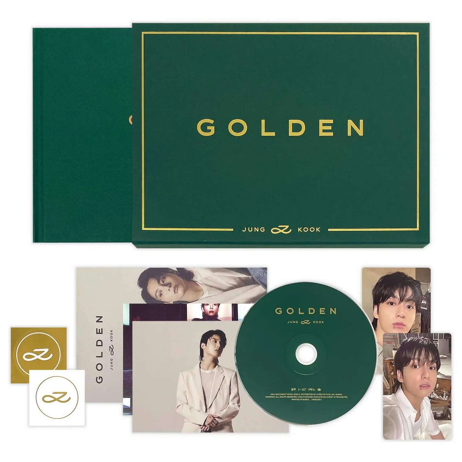 GOLDEN SHINE Ver. Book Case Photo Book CD Post Card Poster Photo Card Symbol Sticker Contents Envelope 2 Extra Photocards