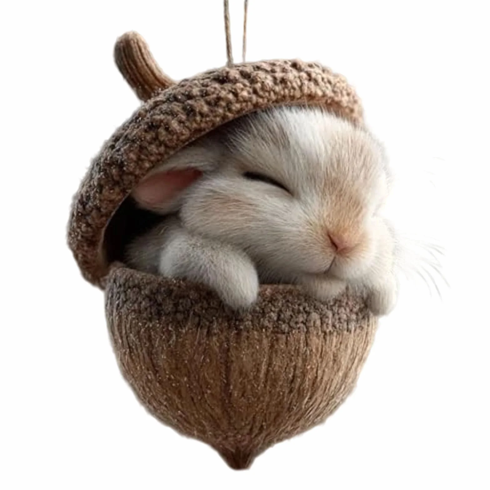 Adornos de bellota forma animales bosque acrílico 3D plano decoración árbol Navidad 2026