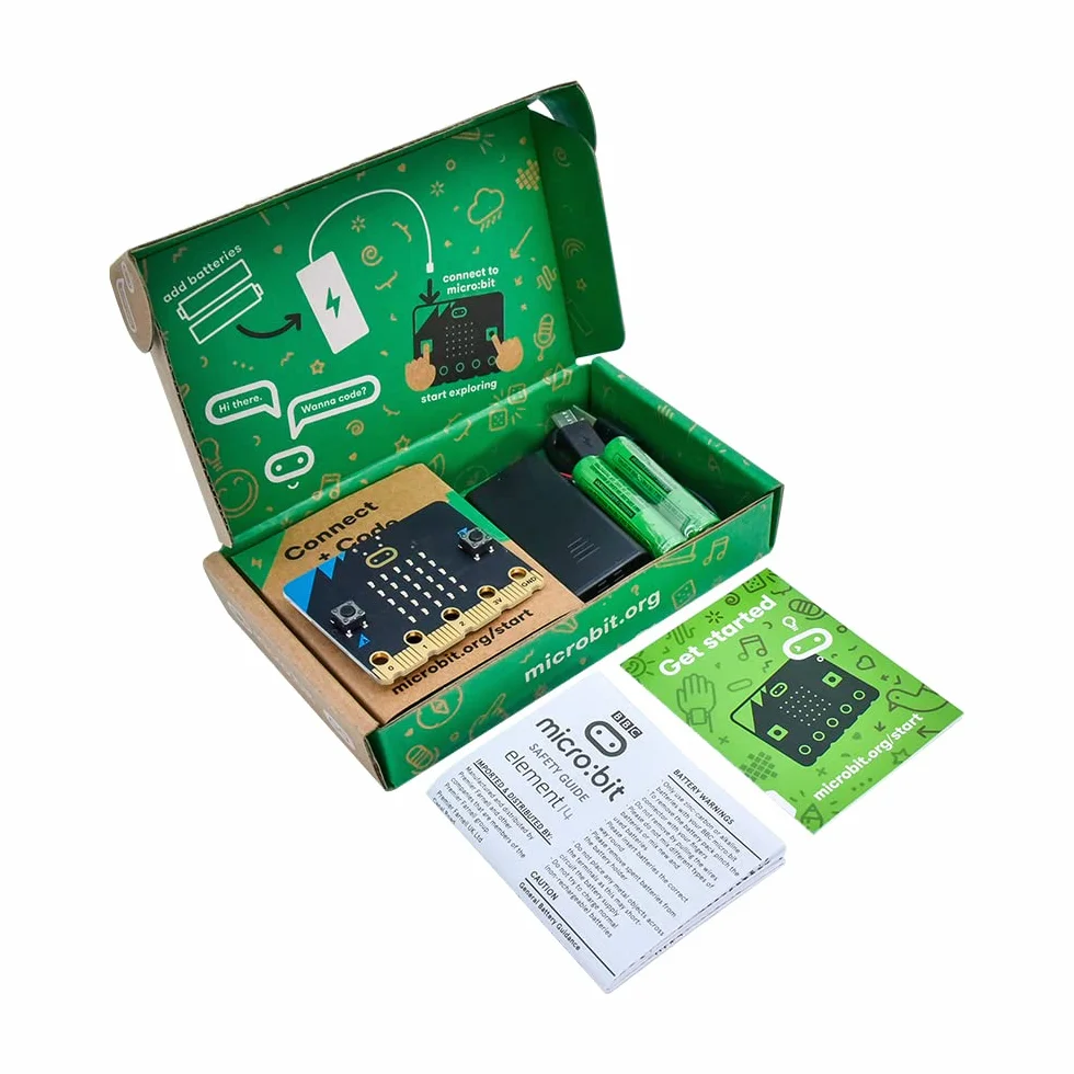 KEYESTUDIO Kit básico de Inicio para BBC Micro bit, con Placa de microbits, Soporte de batería, Cable Micro USB