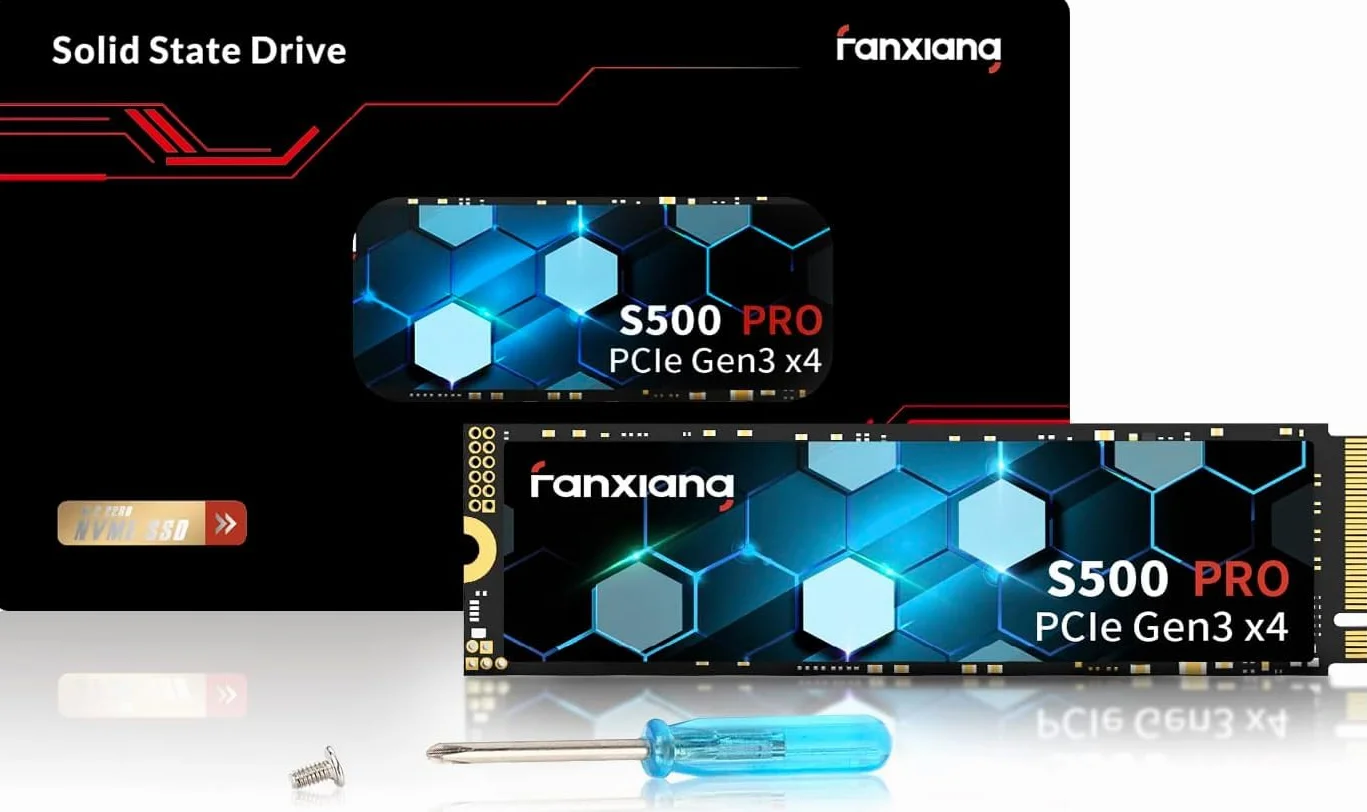 fanxiang SSD M.2- SSD 256GB NVMe PCIe Gen3x4 2280, hasta 3000 MB/s, M.2 256GB NVMe con Pasta térmica de grafeno,caché SLC 3D NAND TLC,Discos Duros Sólidos Internos
