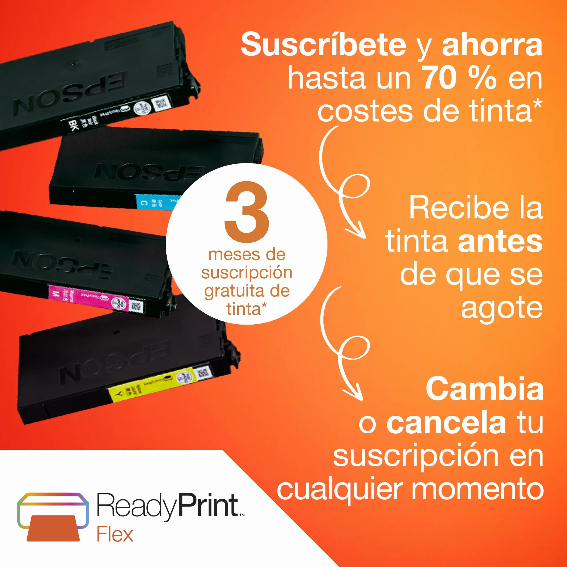 Epson Impresora de inyección de Tinta multifunción Workforce WF-2910DWF A4 con conectividad inalámbrica y 3 Meses Gratis de suscripción de Tinta ReadyPrint Flex*