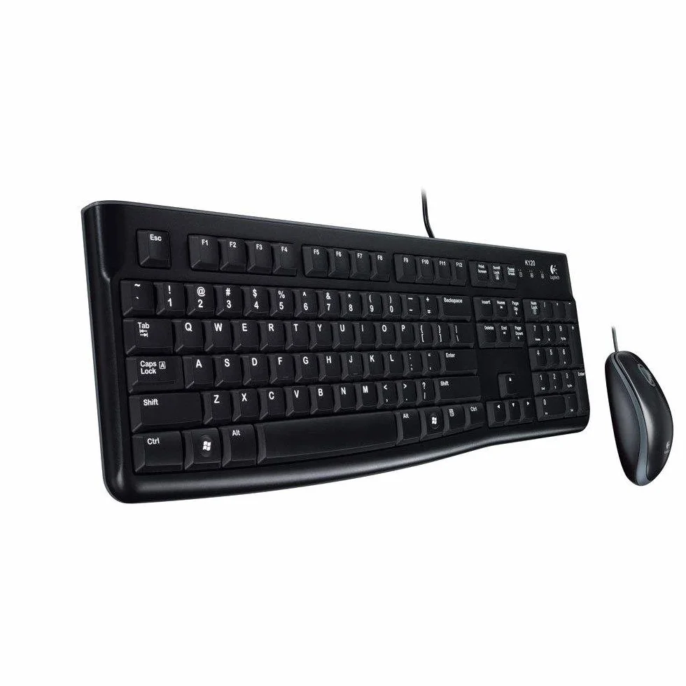 Logitech MK120 con Cable Teclado y ratón for Windows - US INT'L QWERTY