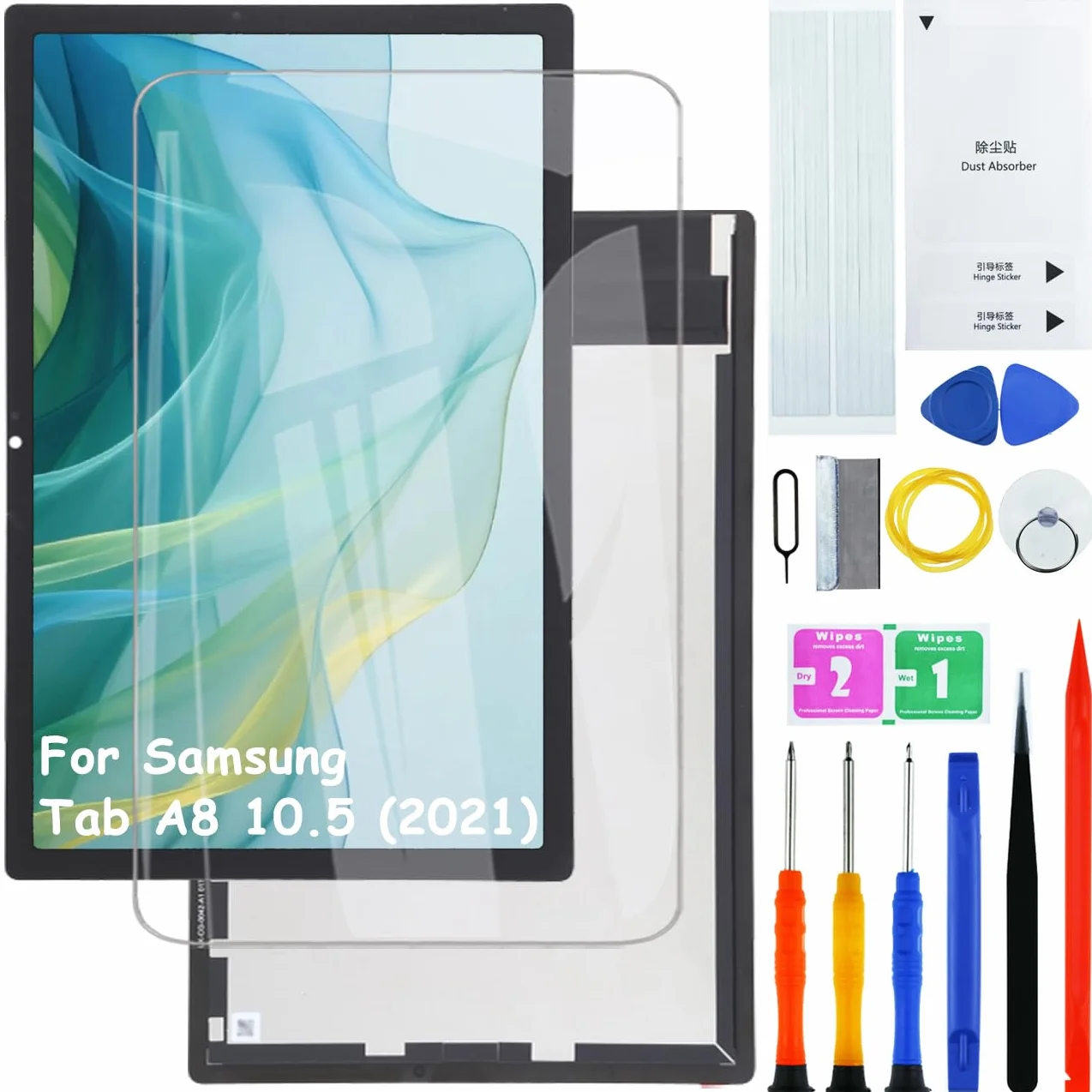 Pantalla para Samsung Tab A8 10.5 (2021) 10.5 pulgadas X200 X205 LCD pantalla de repuesto con kit