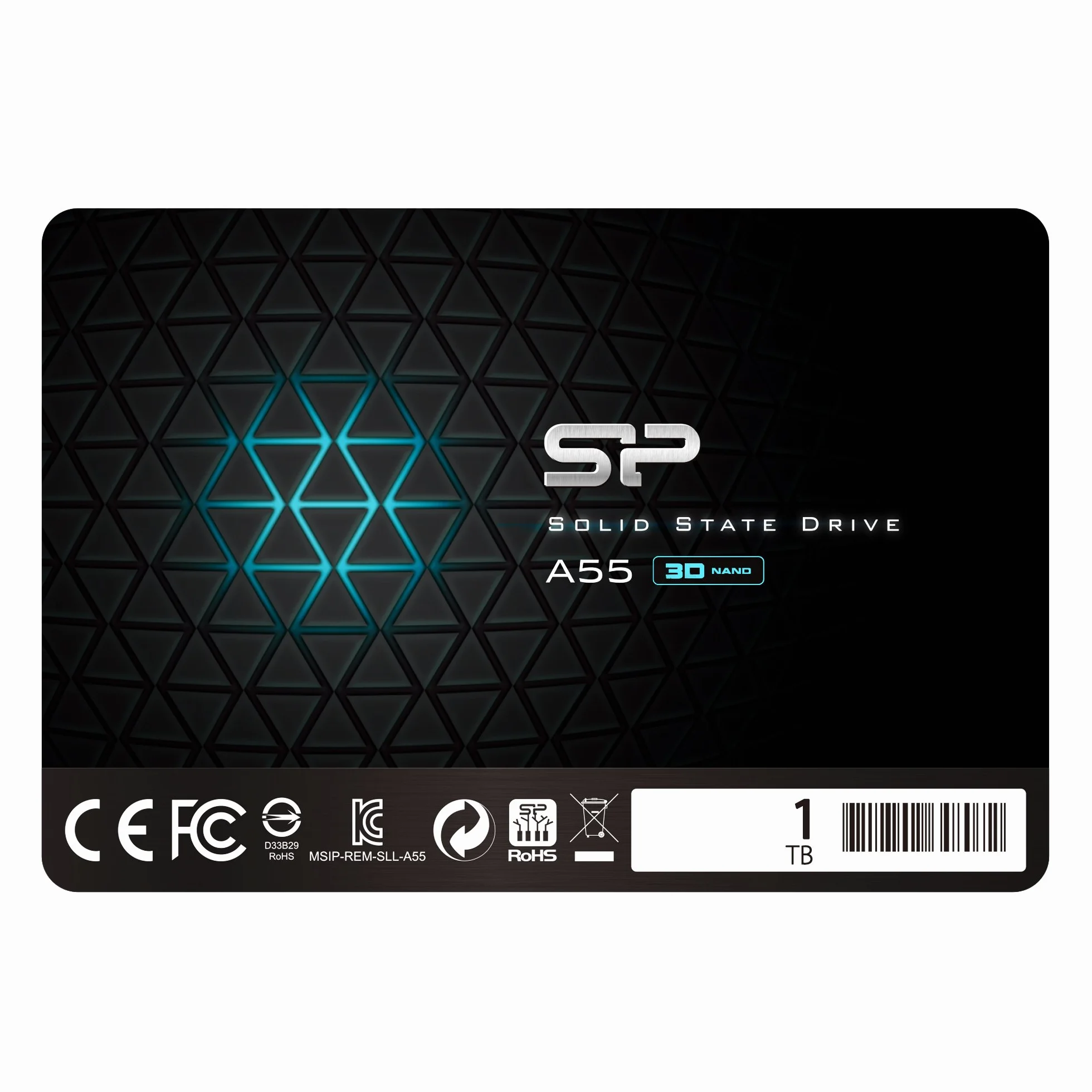 Silicon Power-1TB SSD 3D NAND A55 SLC Cache Performance Boost SATA III 2.5" 7mm (0.28") Internal Solid State Drive , Black