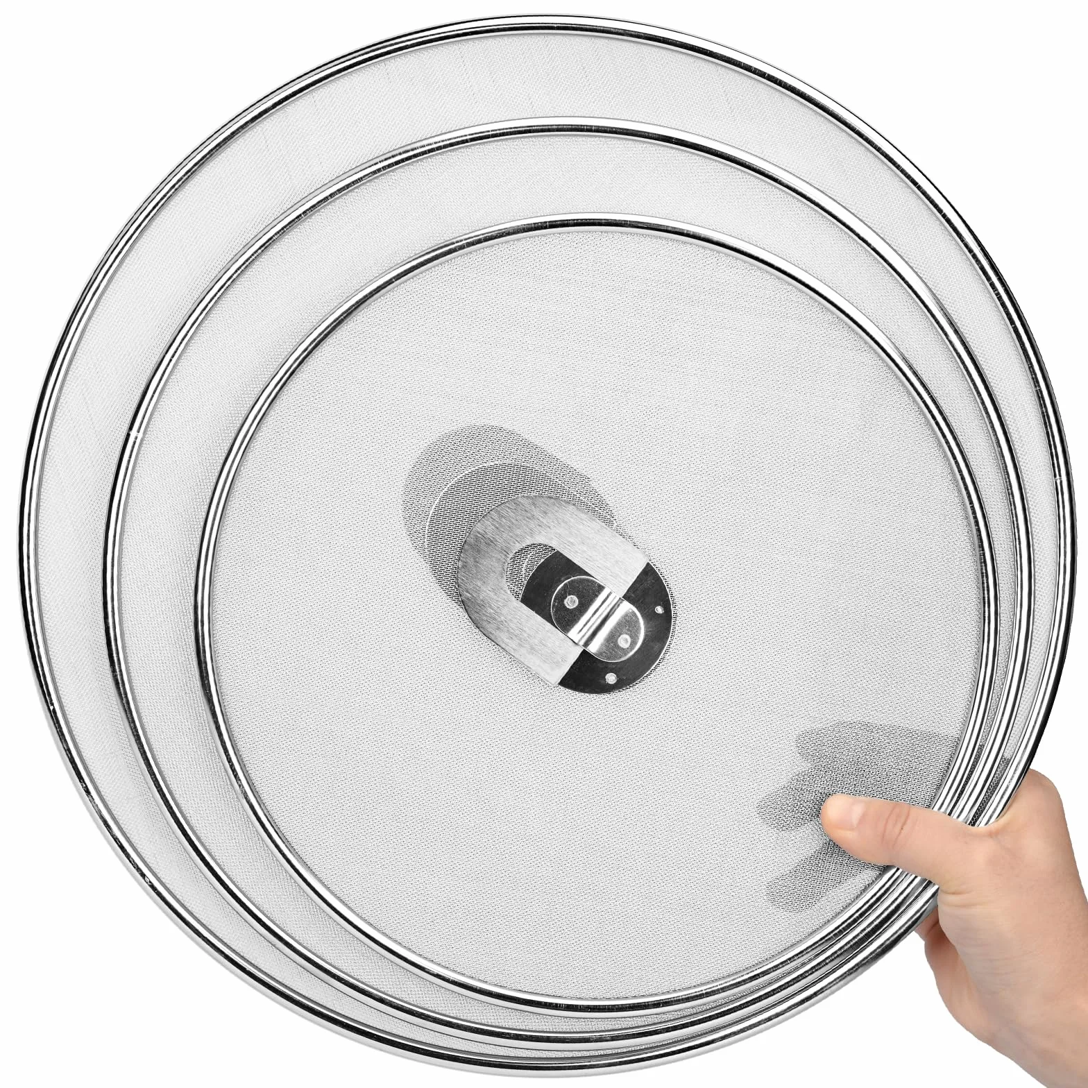 Protector Salpicaduras de Acero Inoxidable 33cm 29cm 25cm Tapa Antisalpicaduras Cocina