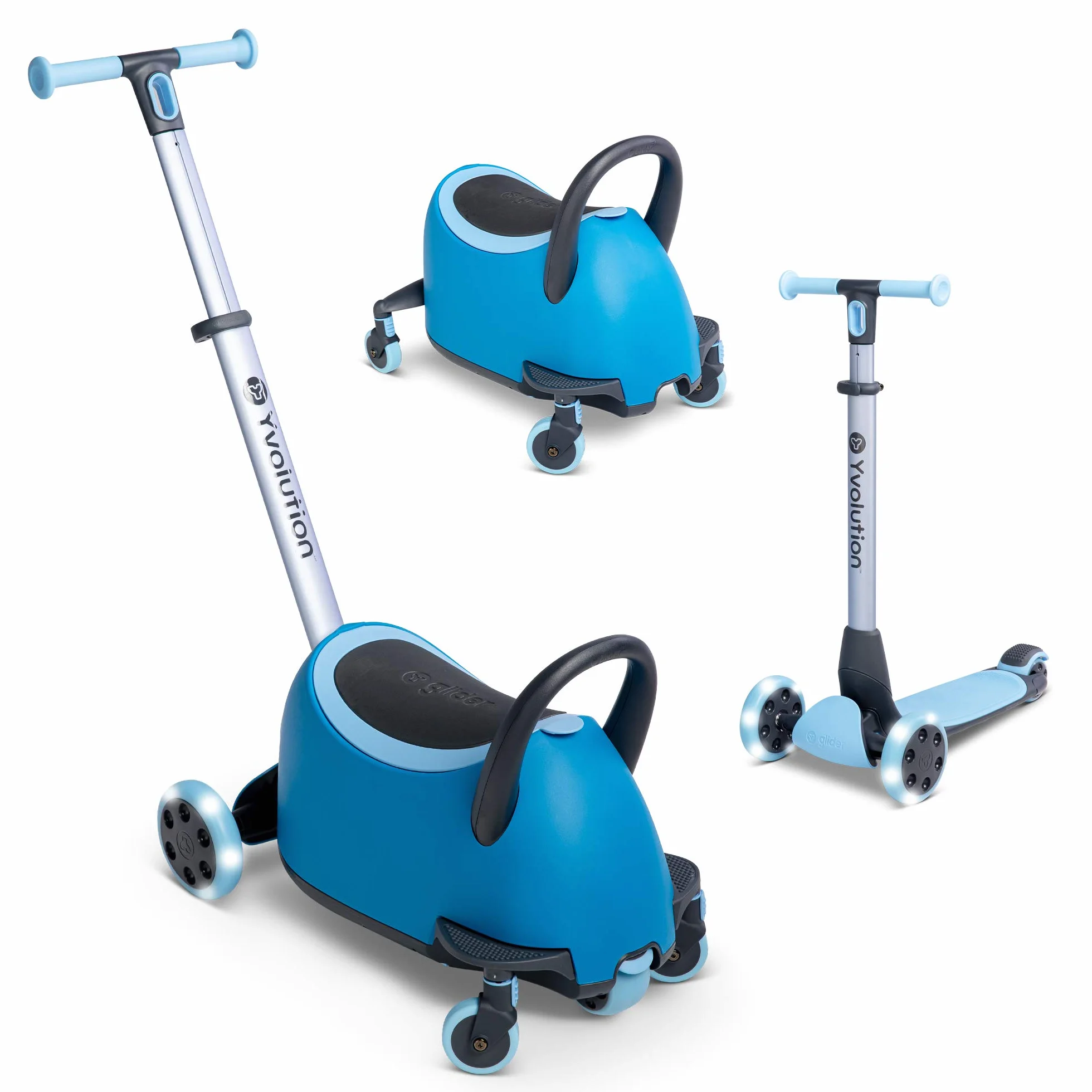 Yvolution YGlider Luna 5 en 1 Evolutivo Correpasillos Patinete Almacenaje