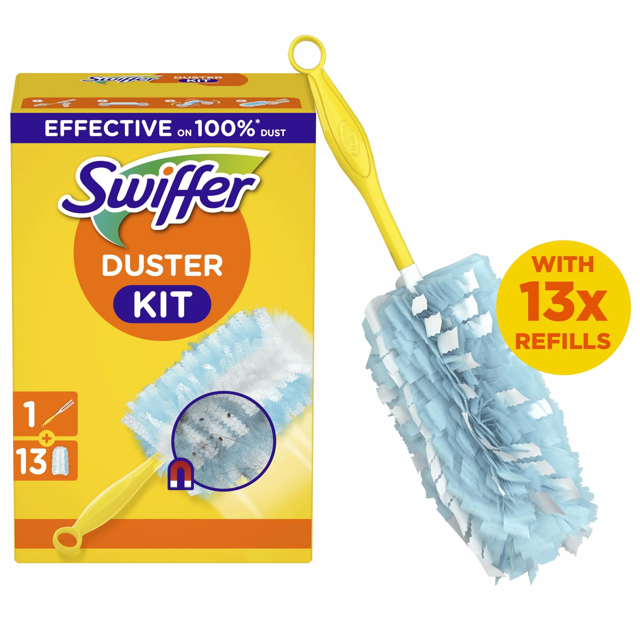 Swiffer Plumero Atrapapolvo Mango + 13 Recambios