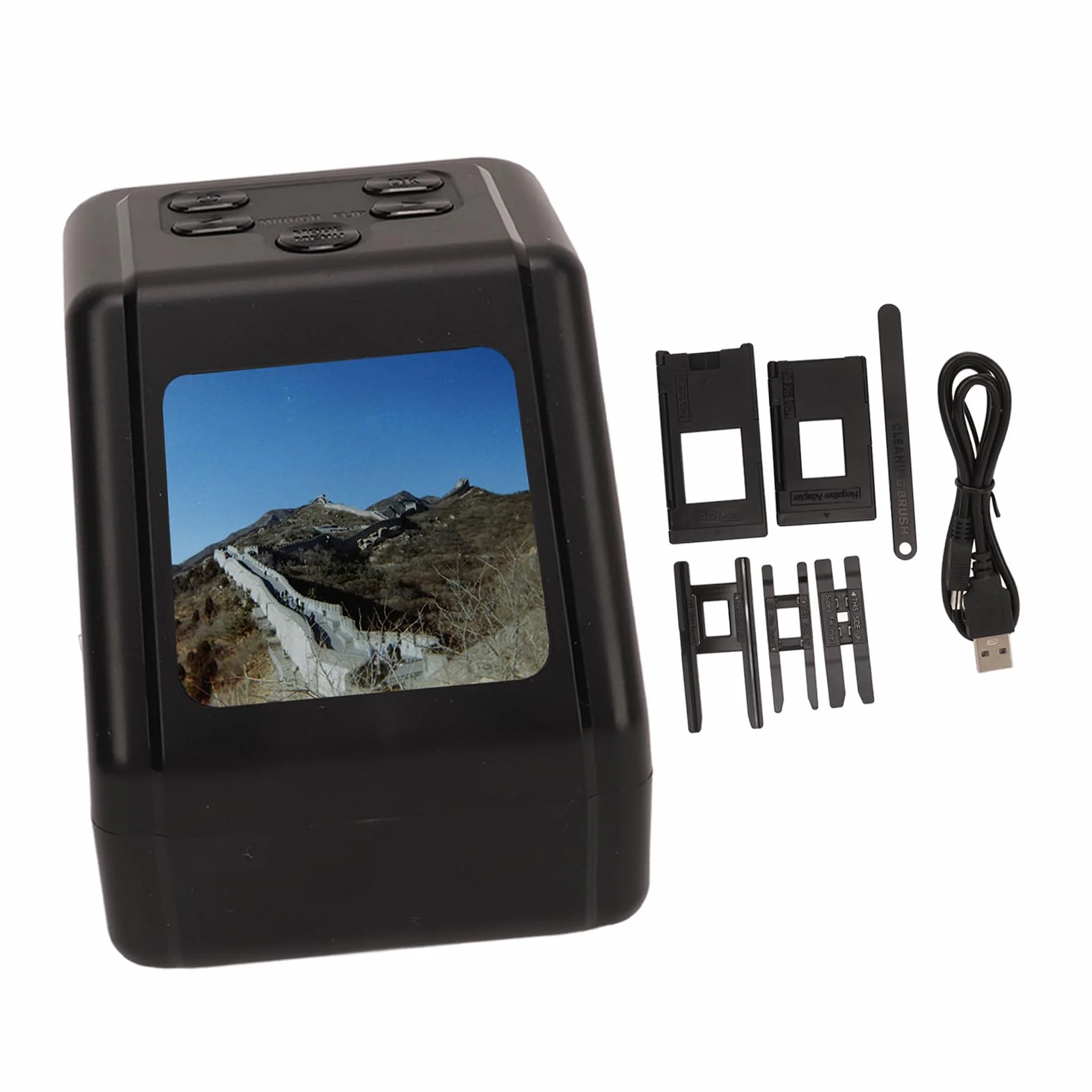 Escáner de Diapositivas de Película, Pantalla de 2 Pulgadas, Convierte 135, 126, 110, Diapositivas de 8mm a Escáner de Negativos de Fotos Digitales JPG de 22MP para Preservación
