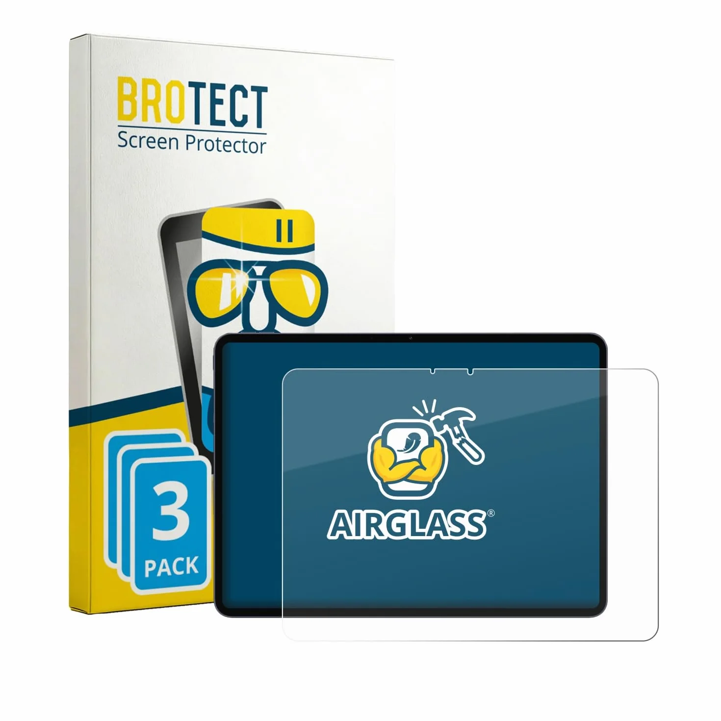 BROTECT Protector Pantalla Cristal para OnePlus Pad 3 Pro Protector Vidrio (3 Unidades) - [Dureza 9H, Anti-Arañazos]