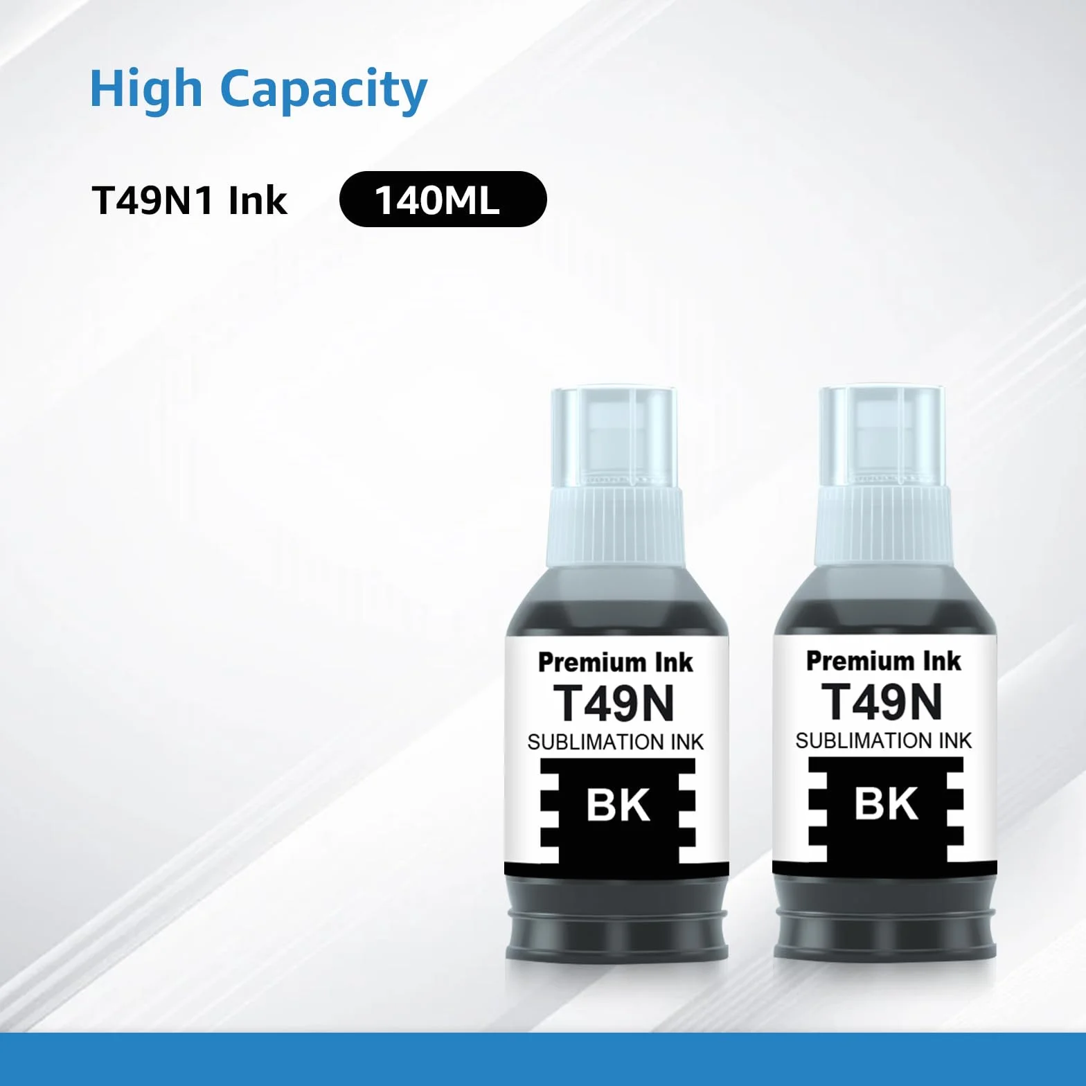 280 ml Compatible T49N T49N1 sublimación Tinta reemplazo para SC23BK Nachfülltinte para EPN SC-F100 SC-F500 SC-F501 (Paquete de 2)