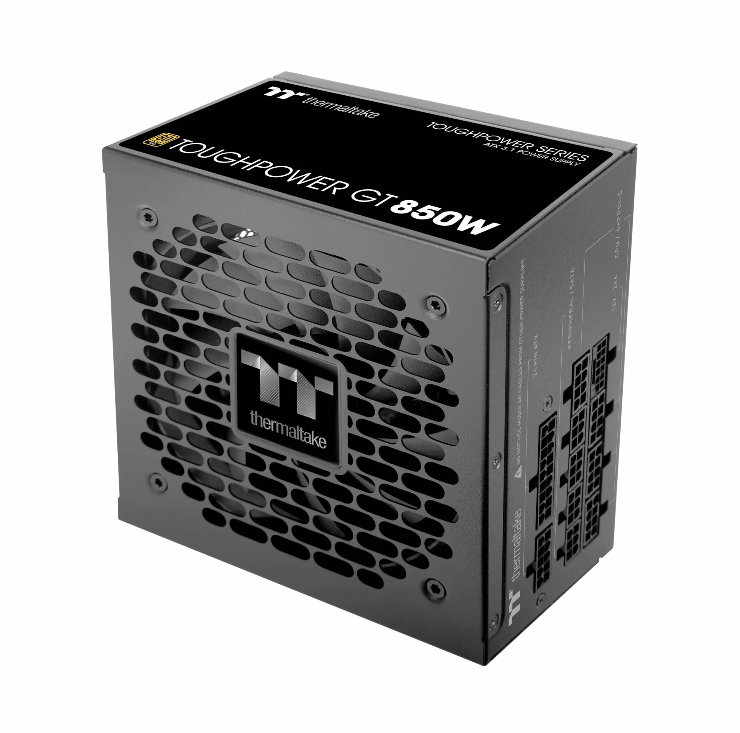 Thermaltake Toughpower GT 850W | Fuente de Alimentación Totalmente Modular ATX 3.1 | PCIe 5.1 12V-2x6 Nativo | 80 Plus Gold | Ventilador 120mm Silencioso | Smart Zero Fan | 5 Años Garantía | Negro