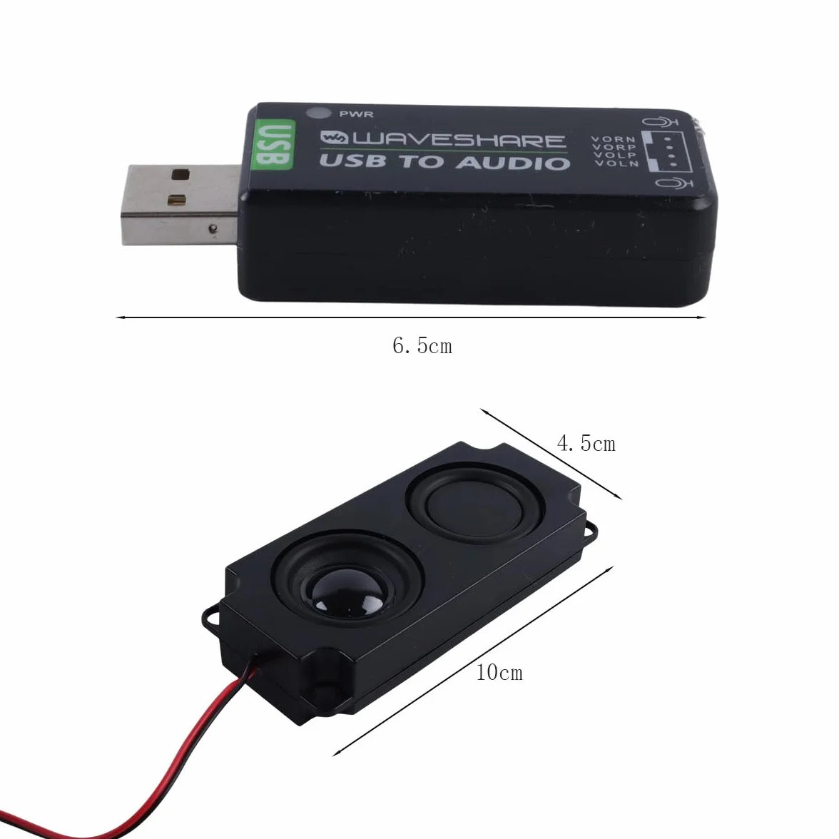 Riven Tarjeta de sonido USB con altavoz de 8Ω 5 W compatible con Jetson Nano, adaptador USB a audio compatible con grabación y reproducción
