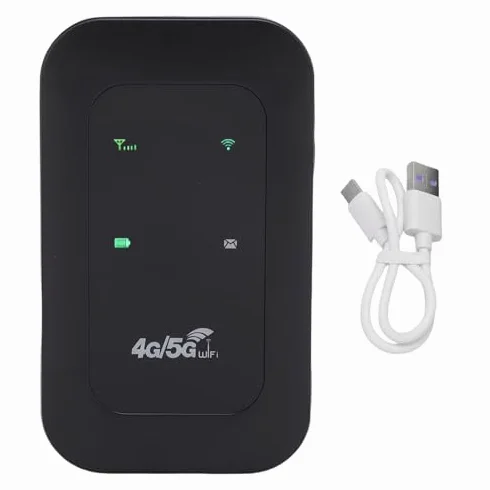 4G 5G WiFi Hotspot, LTE Mobile Router mit SIM -Kartensteckplatz, 2100 MAh Langlebiger und Wiederaufladbarer Unterstützt 300 Mbit/S, 10 Gerätekonnektivität, Tragbare
