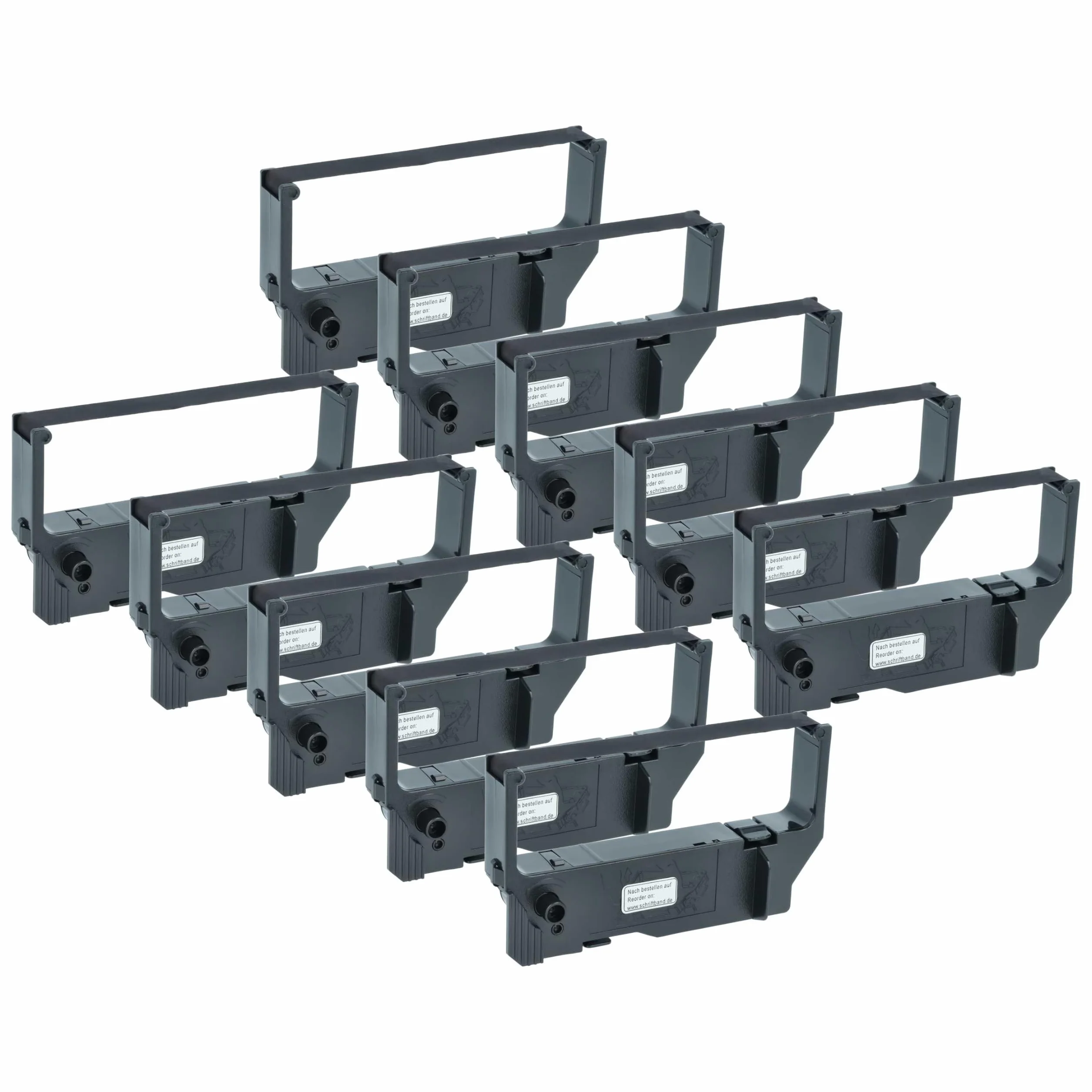 vhbw 10x Cinta de color de escritura compatible con Star MP216, MP200P, SCP700, RC200B, MP200, SP2000, SP200 impresora de matriz o de tickets - negro