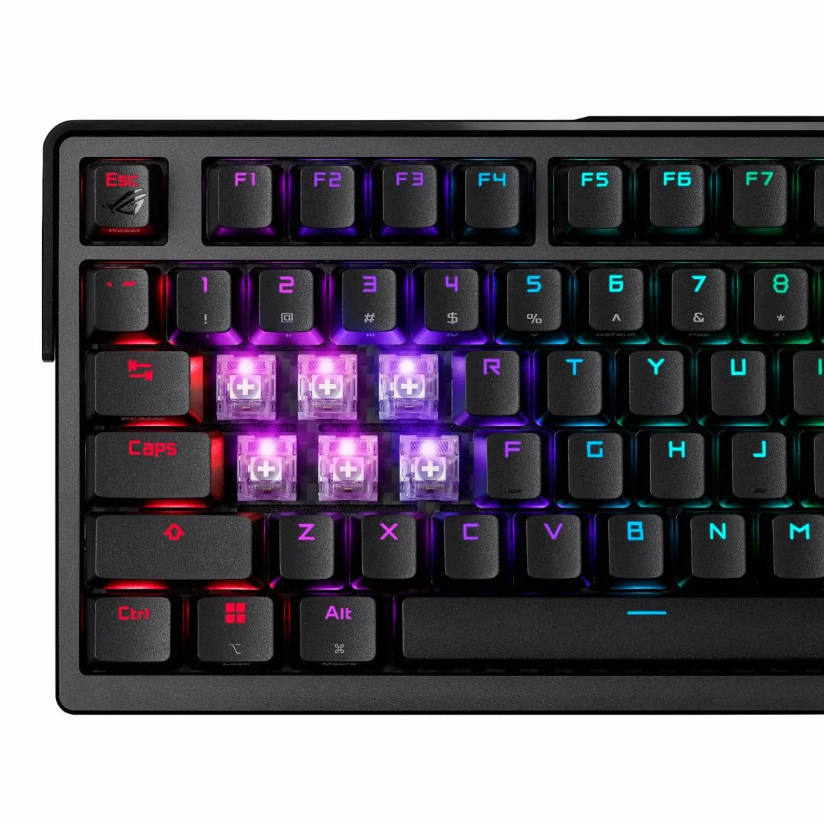 ASUS ROG Azoth Extreme 75% Teclado para Juegos (disposición QWERTZ, interruptores mecánicos ROG NX, Pantalla táctil OLED, Triple botón de Control, inalámbrico a través de Bluetooth, 2.4 GHz RF