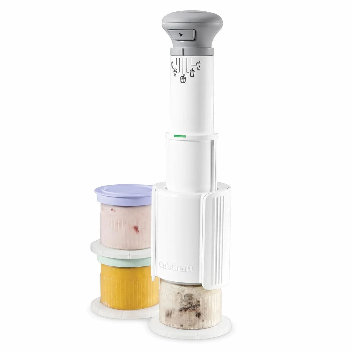 Cuisinart FreezeWand – Máquina de helados 5 en 1: Helado, sorbete, batido, granizado, mezclas, Vegana, sin lácteos, Lista en 5 min, Compacta y portátil, Bol de congelación instantánea 3X240ml