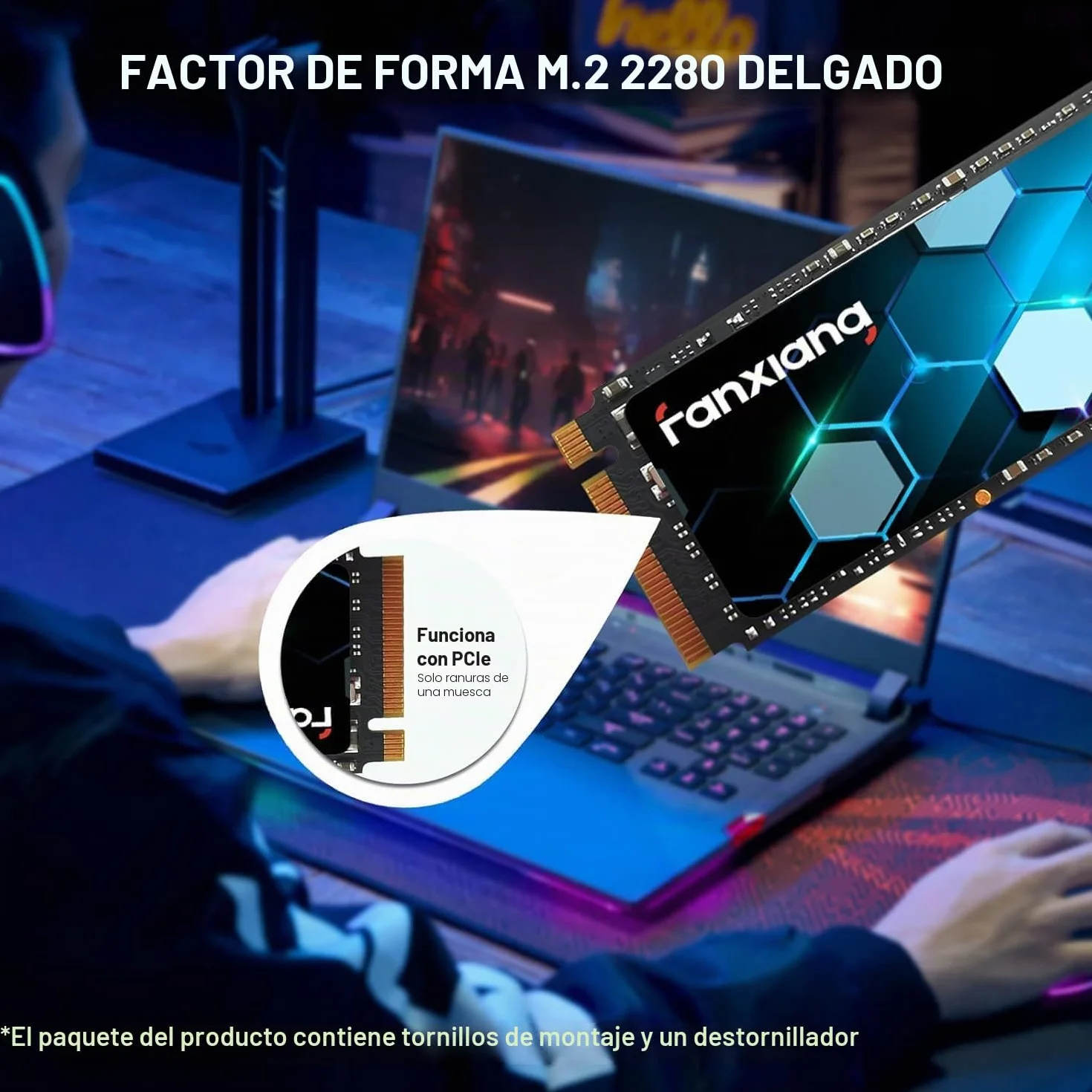 fanxiang SSD M.2- SSD 256GB NVMe PCIe Gen3x4 2280, hasta 3000 MB/s, M.2 256GB NVMe con Pasta térmica de grafeno,caché SLC 3D NAND TLC,Discos Duros Sólidos Internos