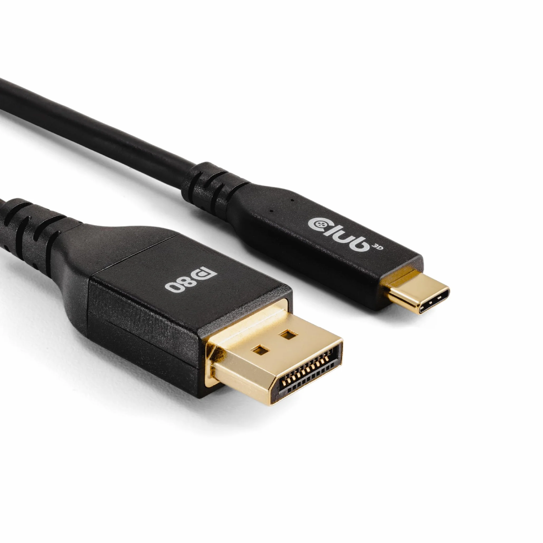 Club 3D CAC-1559 - Cable USB tipo C a DP 2.1 bidireccional VESA DP80 certificado M/M 1 m