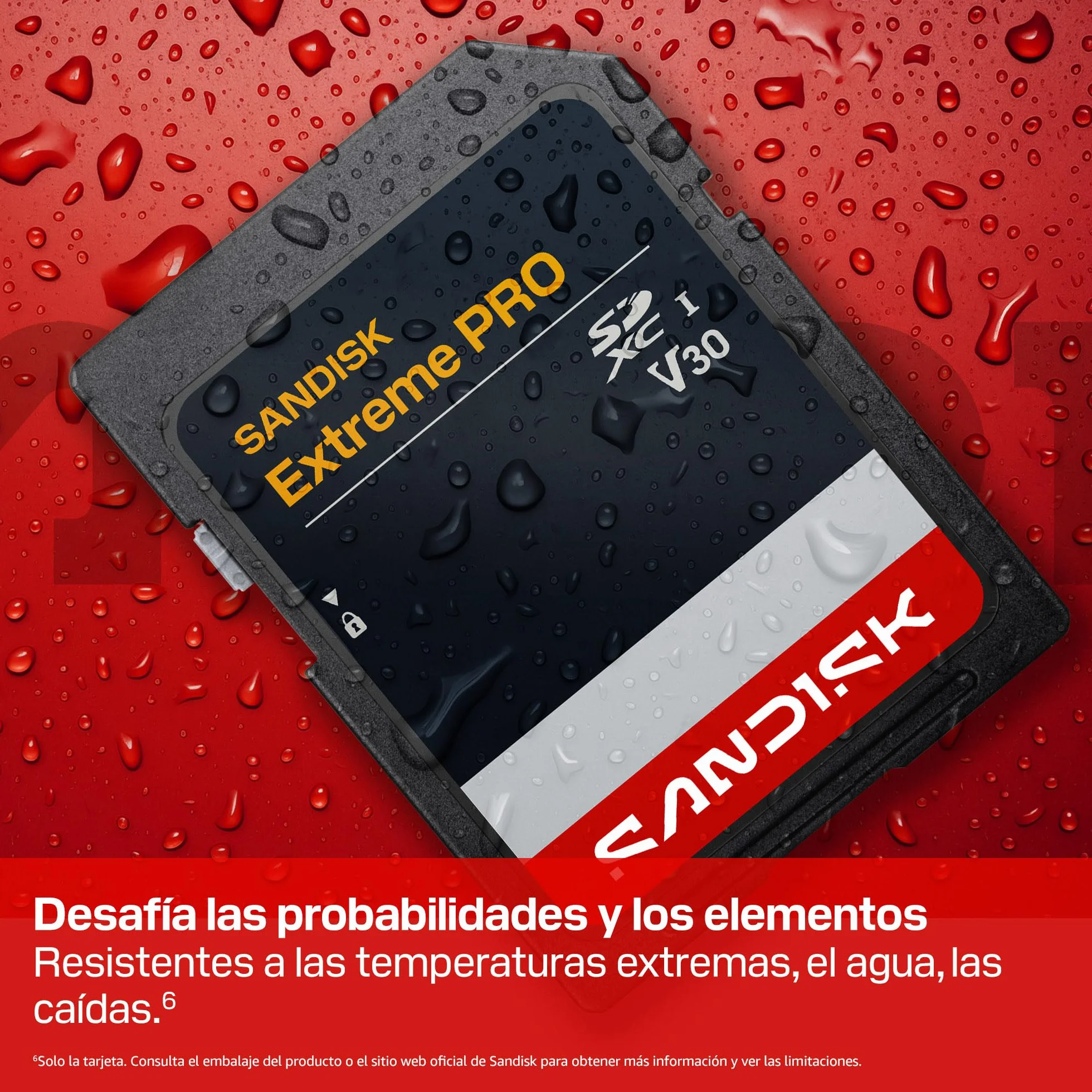 SANDISK Extreme Pro Tarjeta SD UHS-I de 128 GB (con hasta 250 MB/s de Velocidad de Lectura y 120 MB/s de Escritura, vídeos en 4K UHD, U3, V30) Memory Zone App