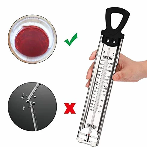 Termómetro de cocina de acero inoxidable para azúcar y temperatura hogar