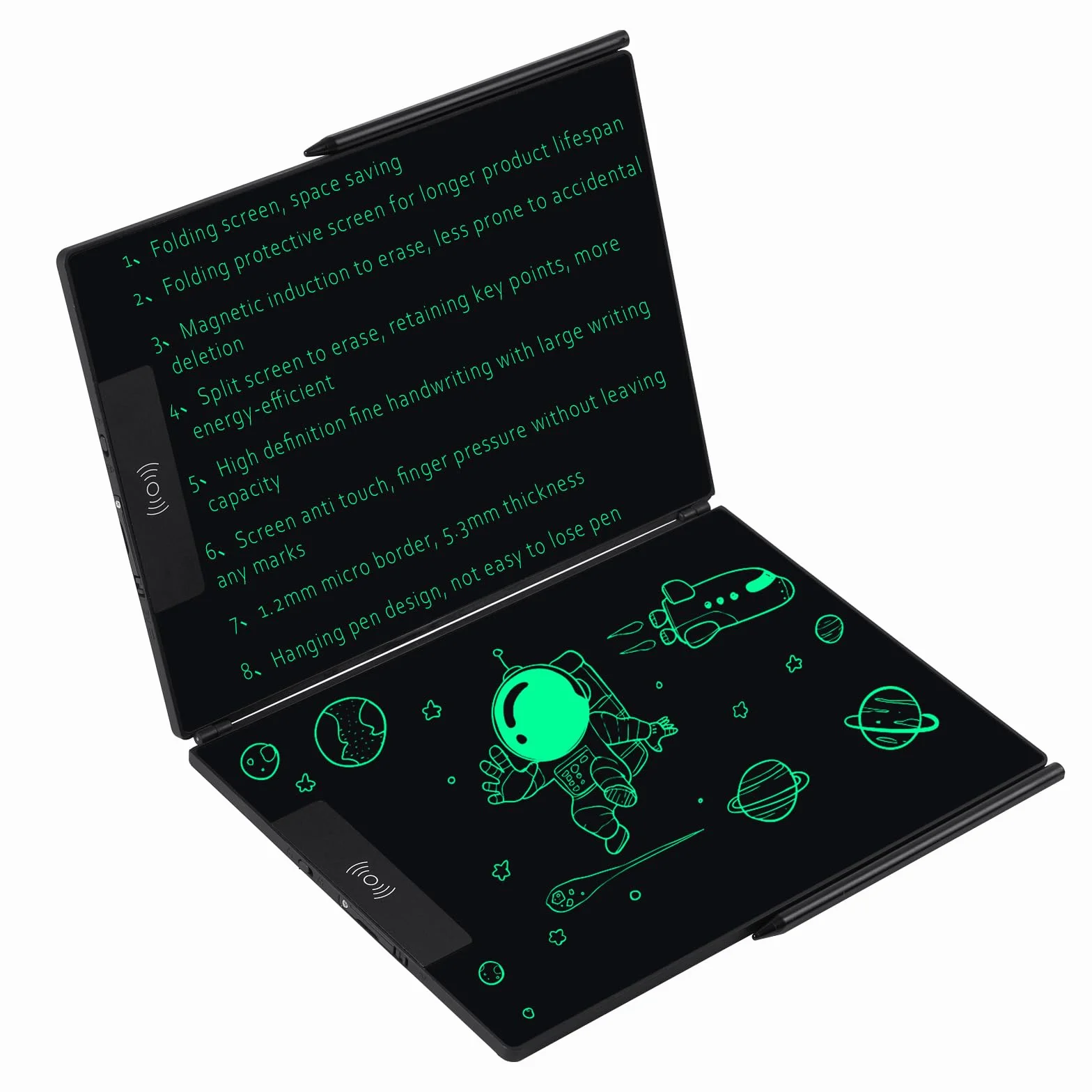 EMEBAY Tableta de escritura LCD 14,3 pulgadas plegable bloc de notas digital
