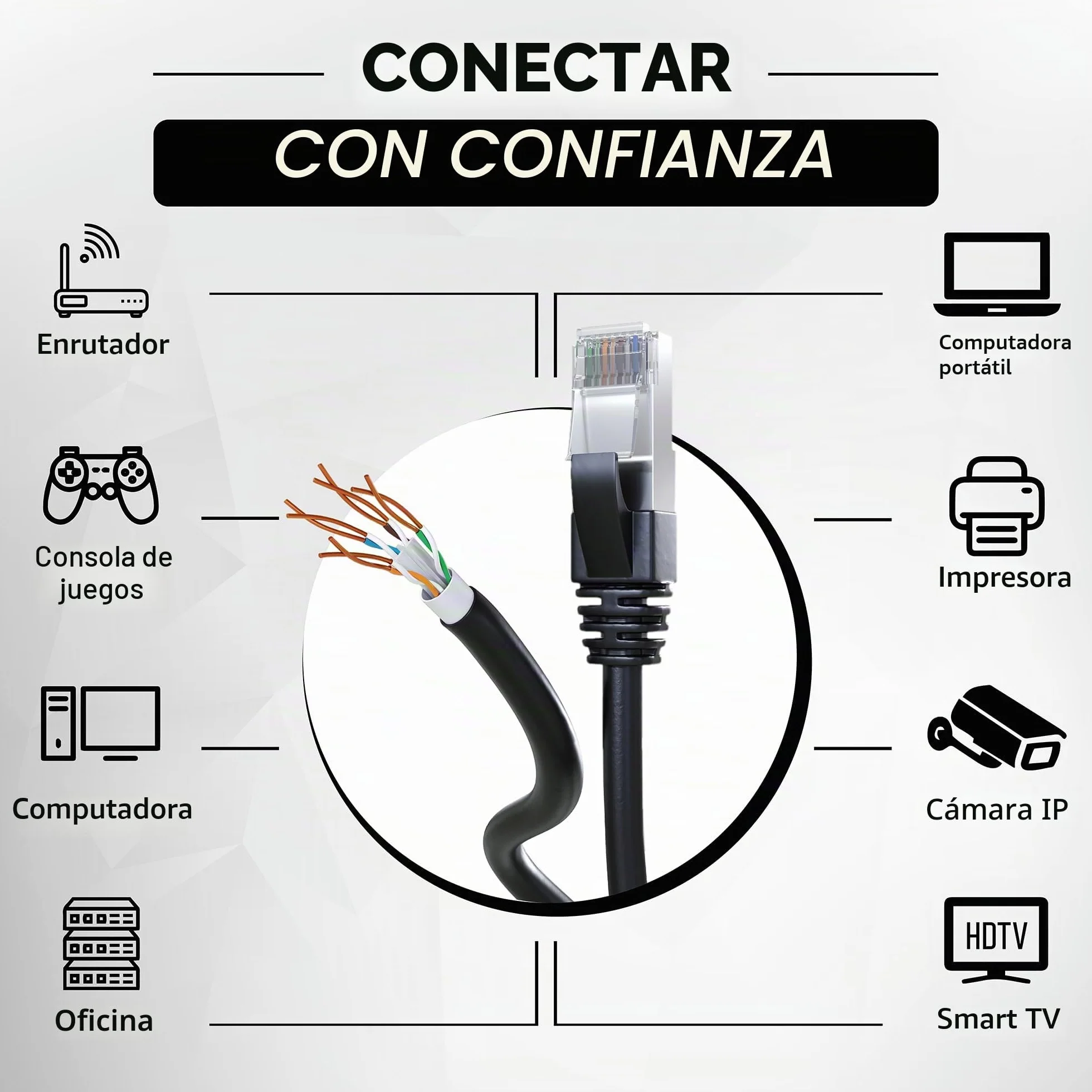 Mr. Tronic Impermeables Exteriores Cable Ethernet Cat 6 De 100m, Bulk Cable de Red LAN Para Internet Rápida & Fiable - AWG24 Cat6 a Granel, 1 Gbps Internet UTP CCA (100 Metros, Negro)