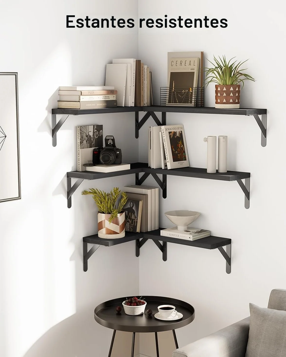 Pipishell Juego de 6 estantes flotantes de madera para pared rústicos