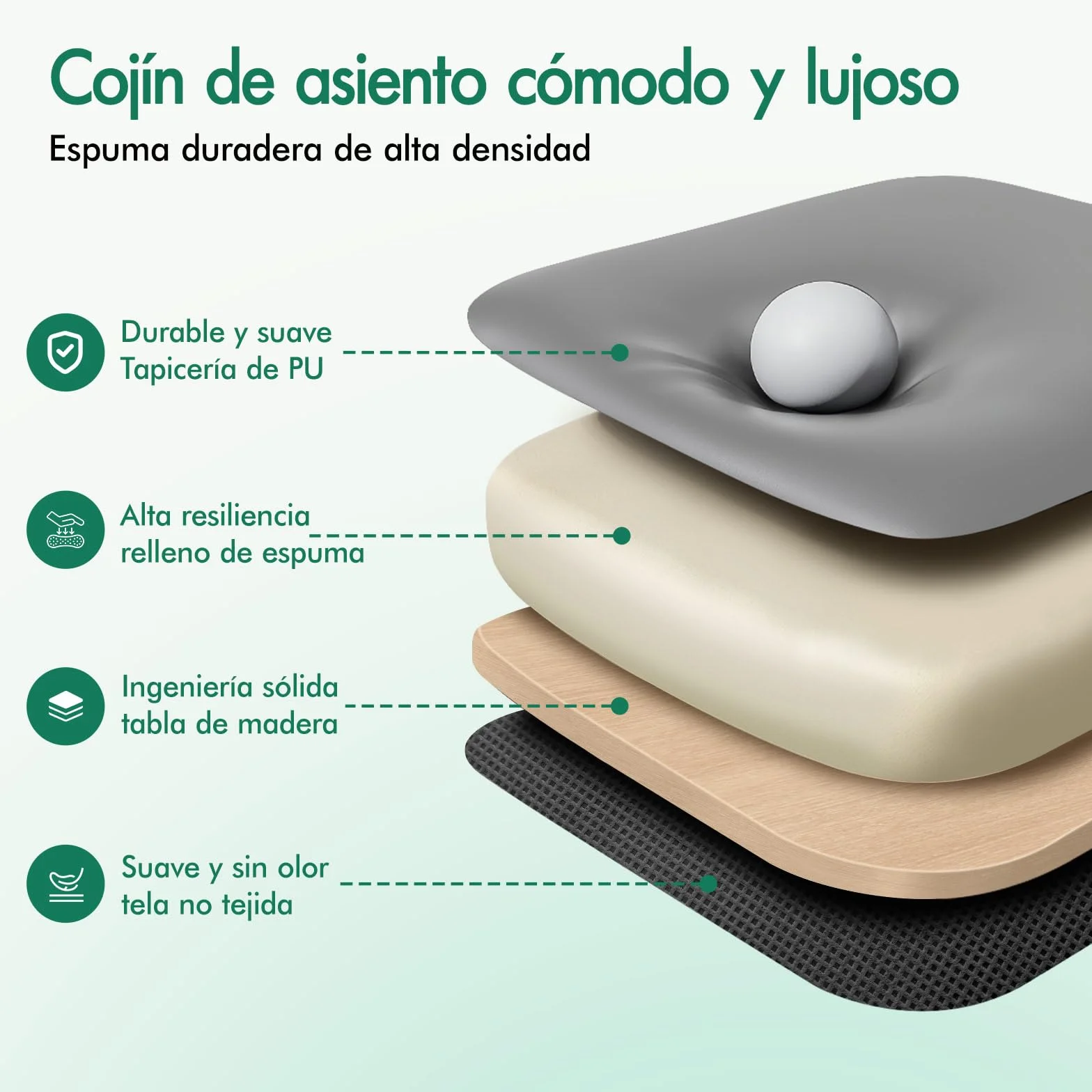 ALFORDSON Silla Oficina Ejecutiva Ergonómica Reclinable con Reposapiés, Cuero PU Gris