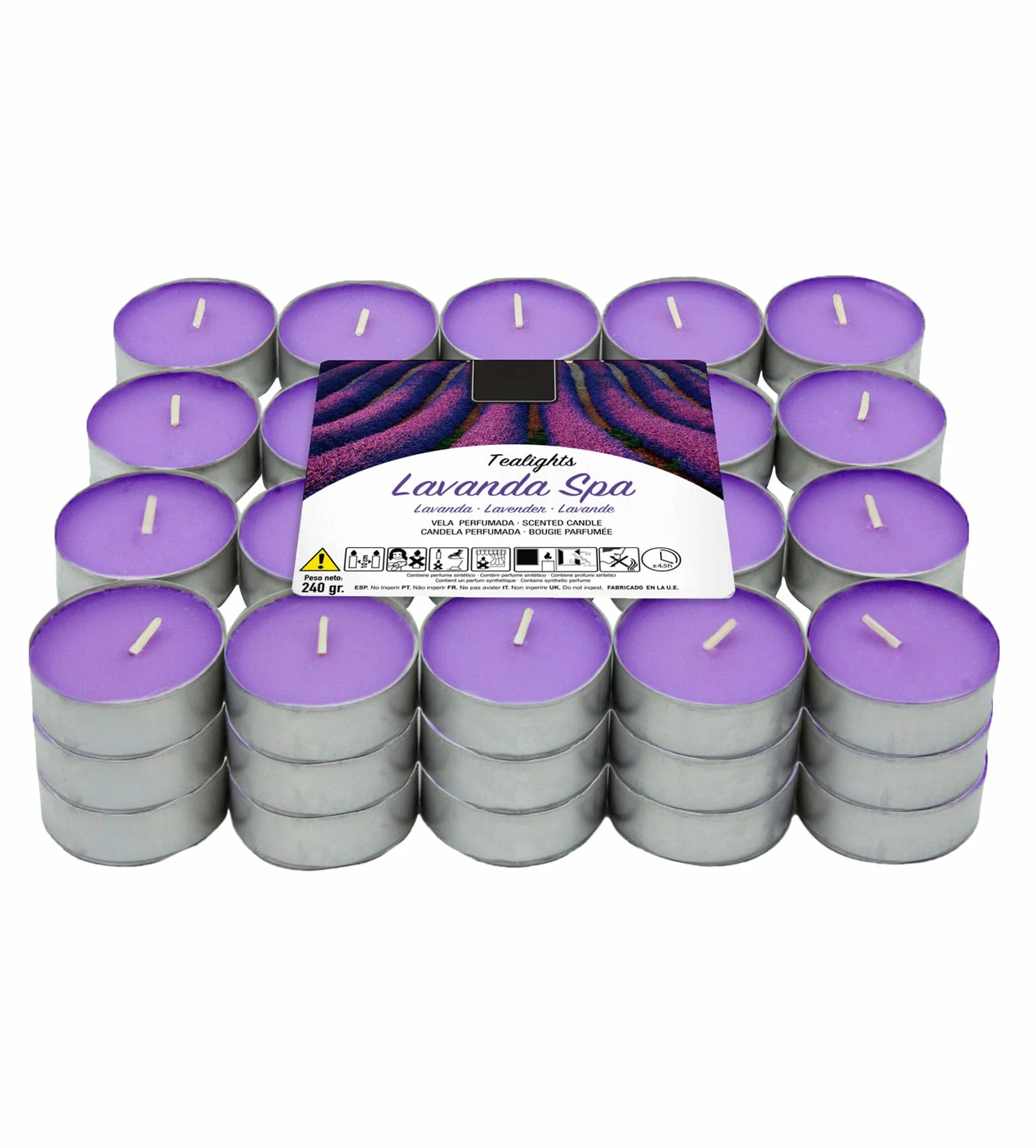 Juego de 60 velas calentadoras perfumadas lavanda