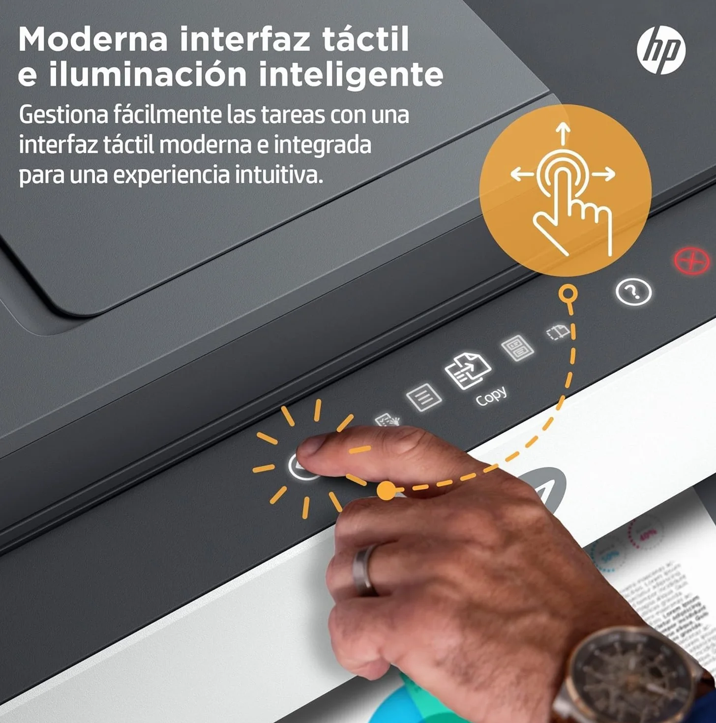 HP Smart Tank 7605 28C02A - Impresora A4 Multifunción con Deposito de Tinta Recargable, Impresión a Color, Escaner, Copiadora, Fax, Wi-Fi, Smart App, Blanco y Negro