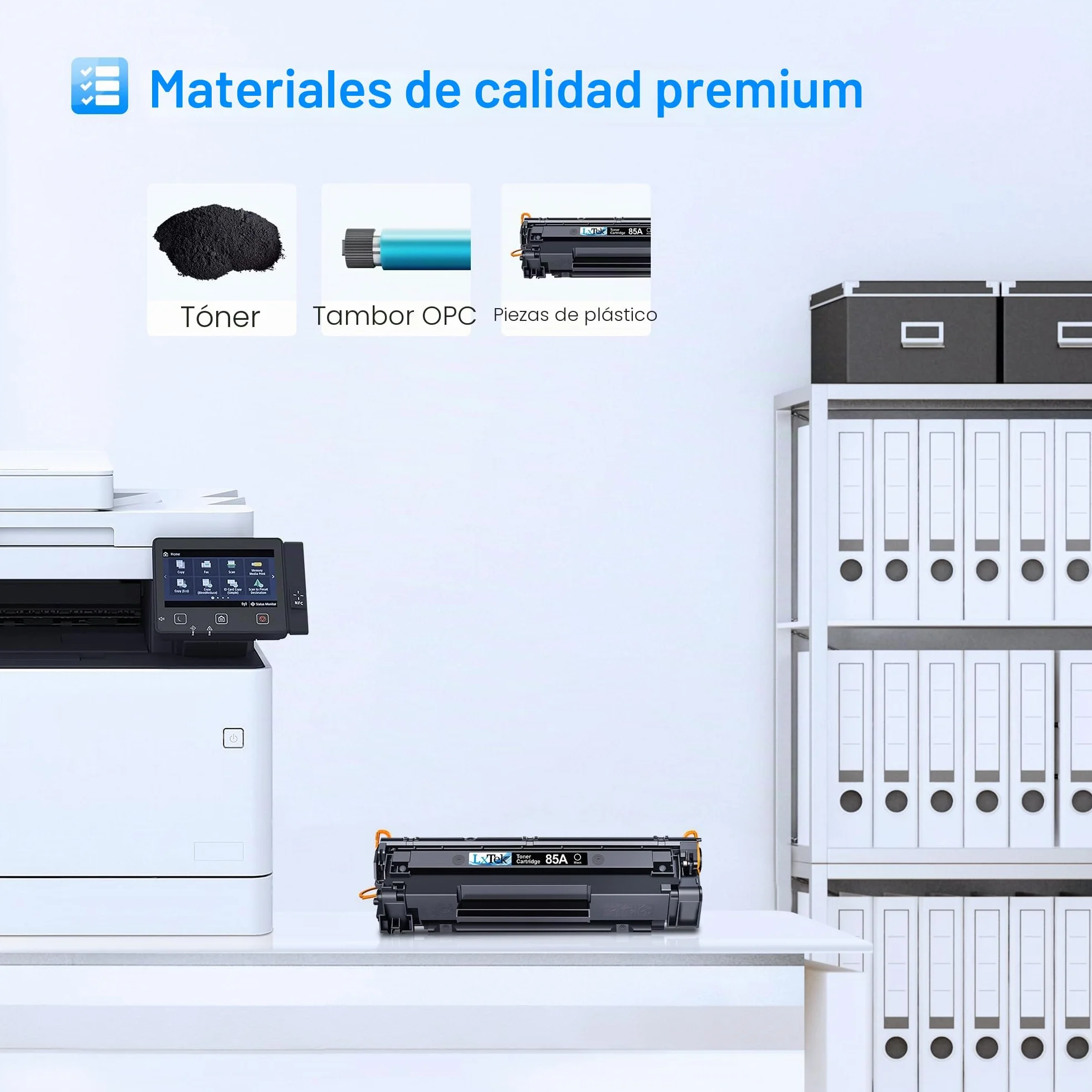 LxTek CE285A 85A Tóner Compatible para HP 85A Tóner para HP LaserJet P1102W P1102W Tóner P1102 M1212NF M1132MFP M1217NFW M1212 M1132 M1210 M1210MFP P1109 (2 Negro)
