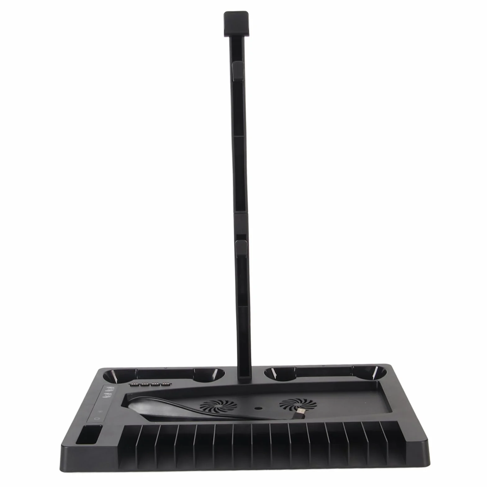 Soporte de Enfriamiento Multifuncional para con 2 Cargadores de Controlador y 15 Ranuras para Discos de Juego para Entusiastas de los Juegos Negro 1 Unidad