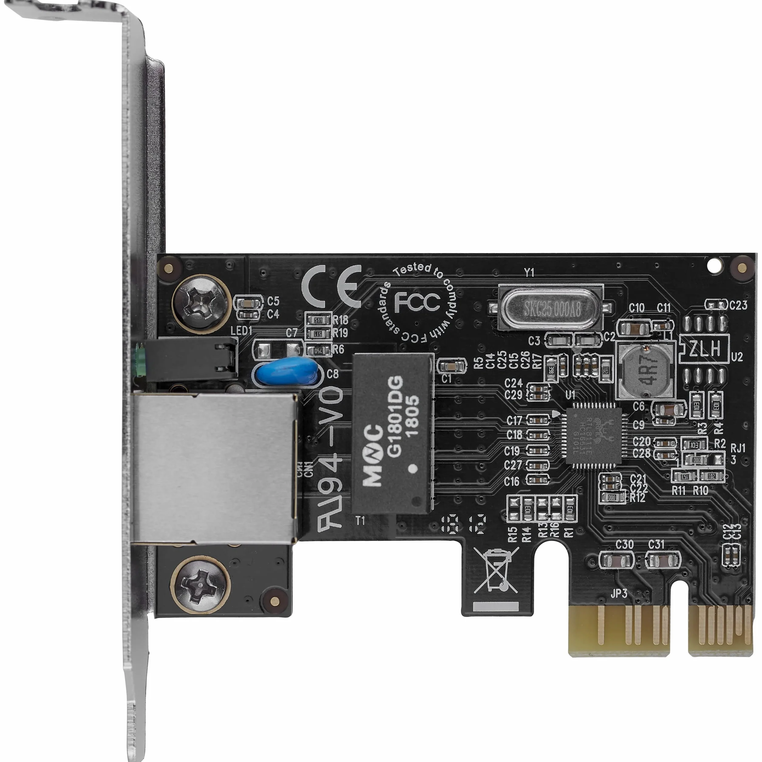StarTech Tarjeta de Red PCIe 1 Puerto Gigabit Perfil Bajo (ST1000SPEX2L) | Puerto Ethernet 10/100/1000Mbps, Indicadores LED de enlace y actividad con detección Gigabit