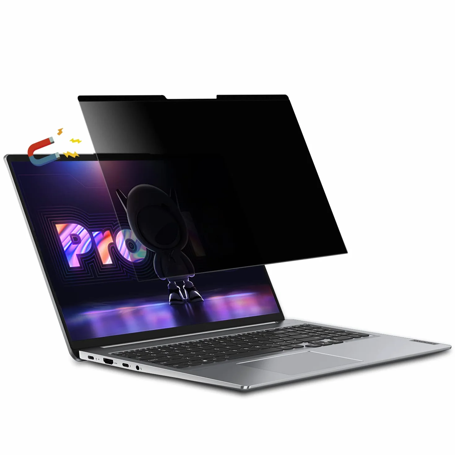 ZoRoll Magnético Filtro de Privacidad para 15.6" Laptop, Pantalla de Privacidad Filtro | Premium Notebook Filtro de Privacidad |Reversible Anti-Glare de Filter Film para 15.6 Pulgadas 16:9 (351X204mm)