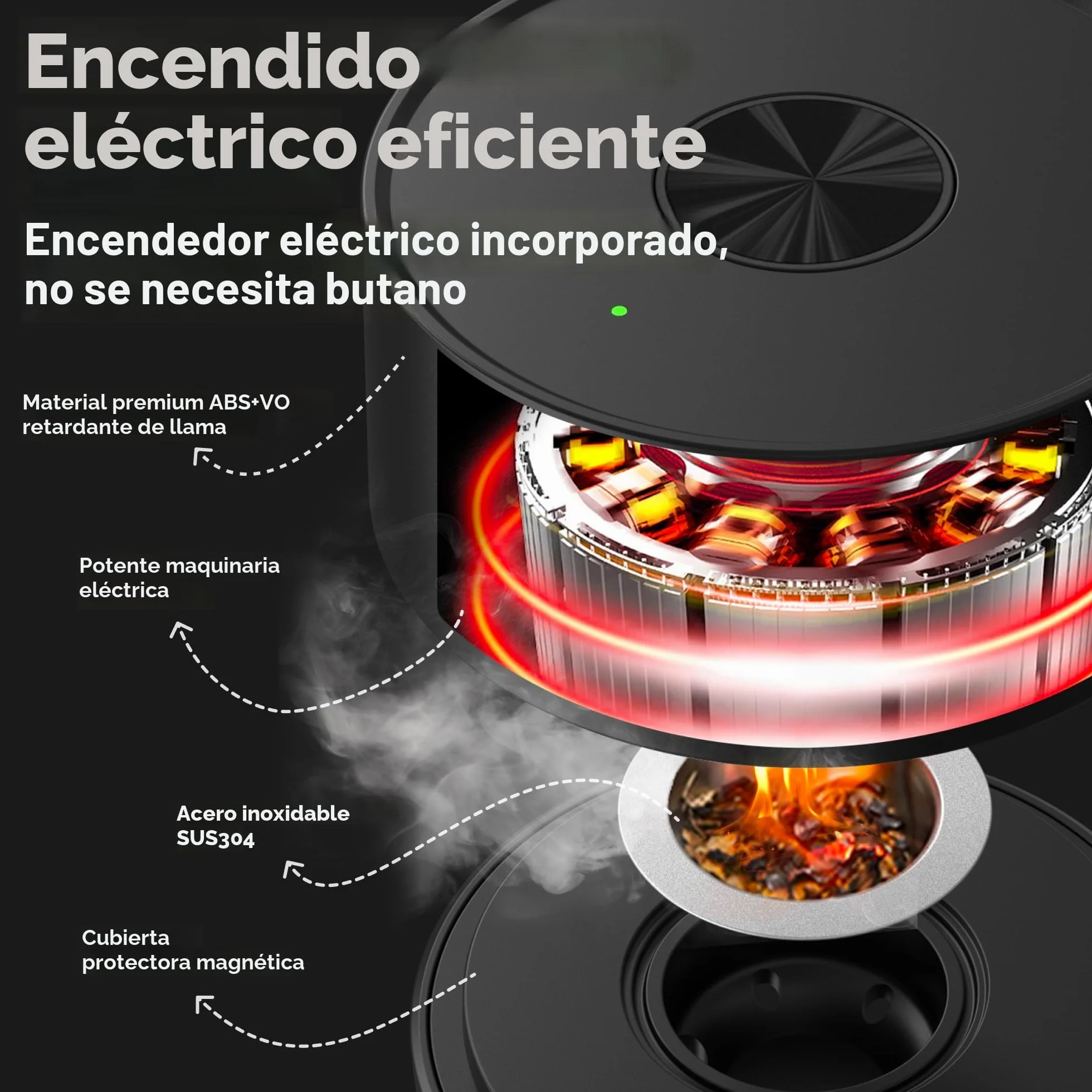 SMOKPUB Kit de Ahumador Eléctrico para Whisky con 6 Chips de Madera
