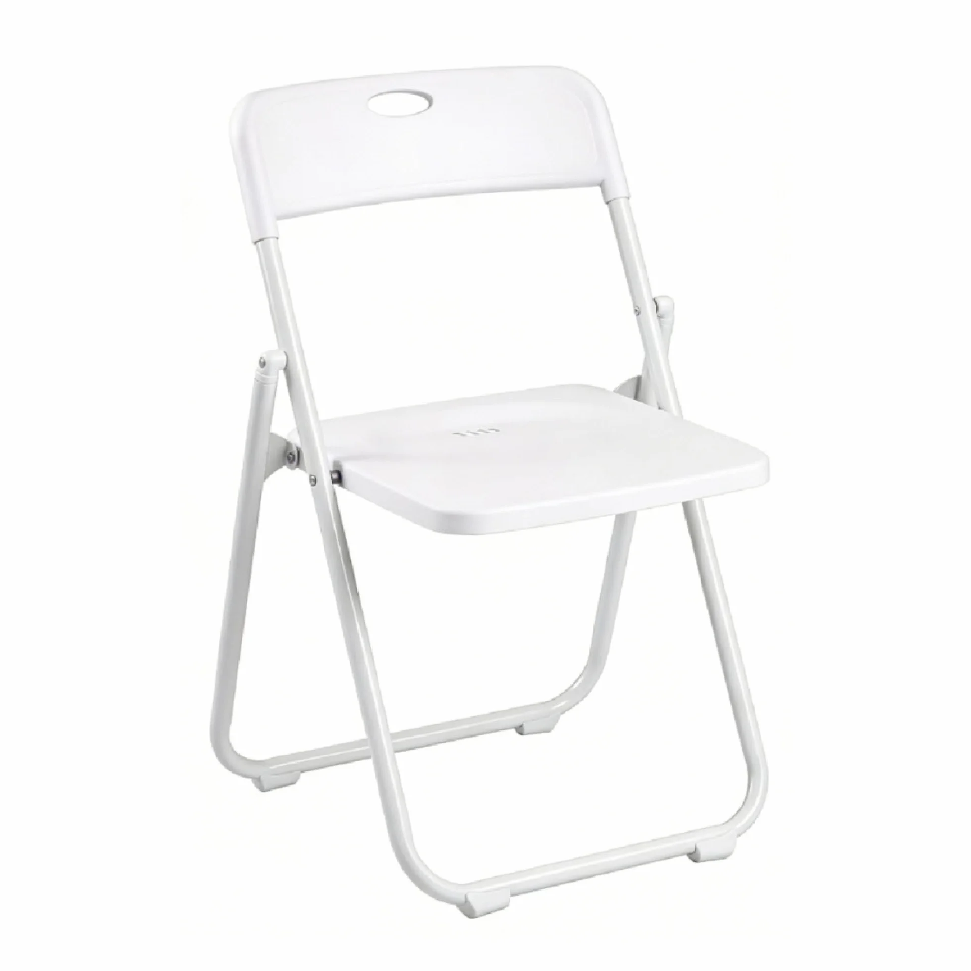 Sillas Plegables Blancas 10 Pack Estructura Hierro Reforzado Asiento Plástico Rígido 75x40x39 cm Apilable
