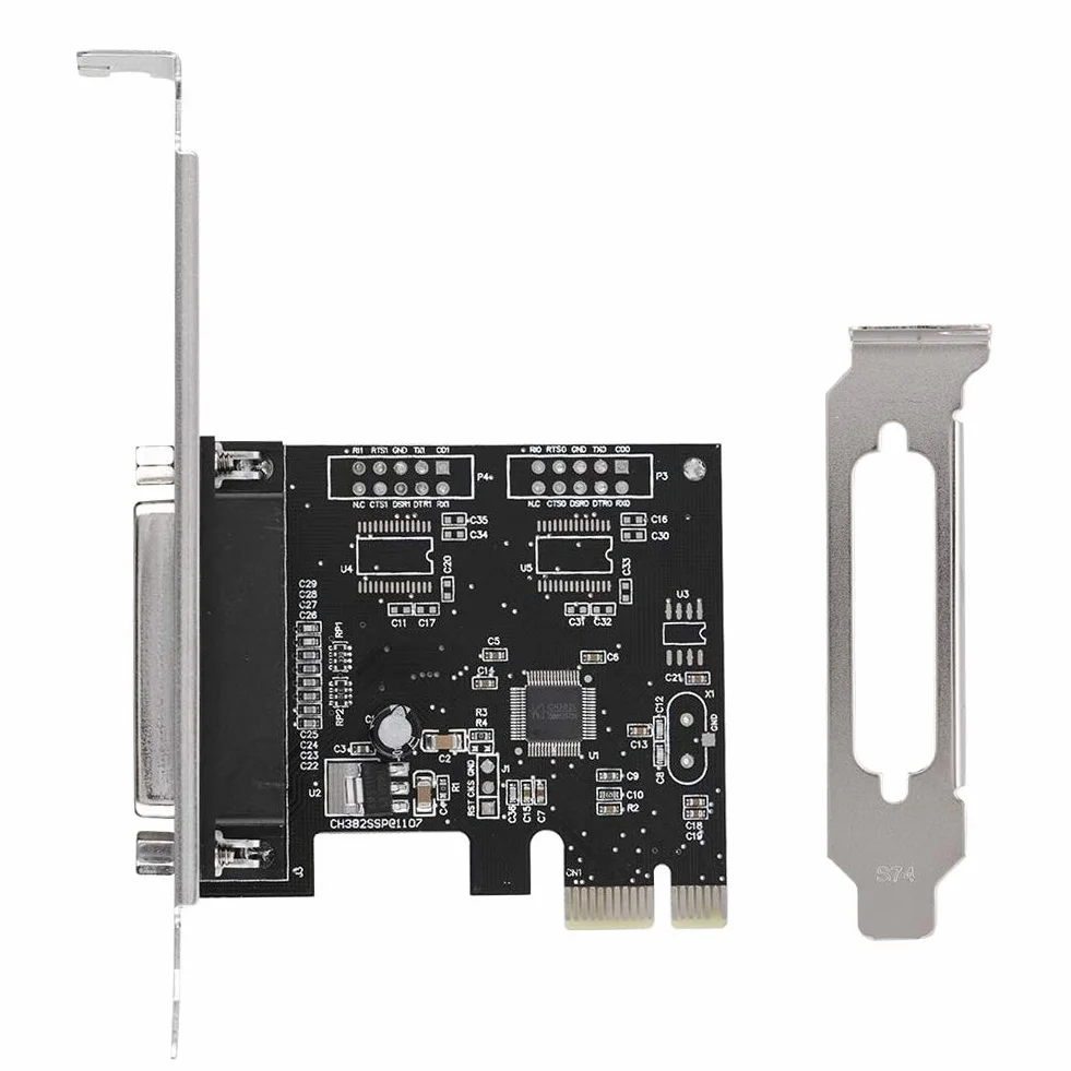 Tarjeta de puerto paralelo PCIE, Tarjeta de puerto PCIE a paralelo Puerto de impresión LPT Adaptador de tarjeta de impresora LPT PCI-E DB25, Tarjeta de expansión PCI a DB25 LPT Puerto paralelo para Wi