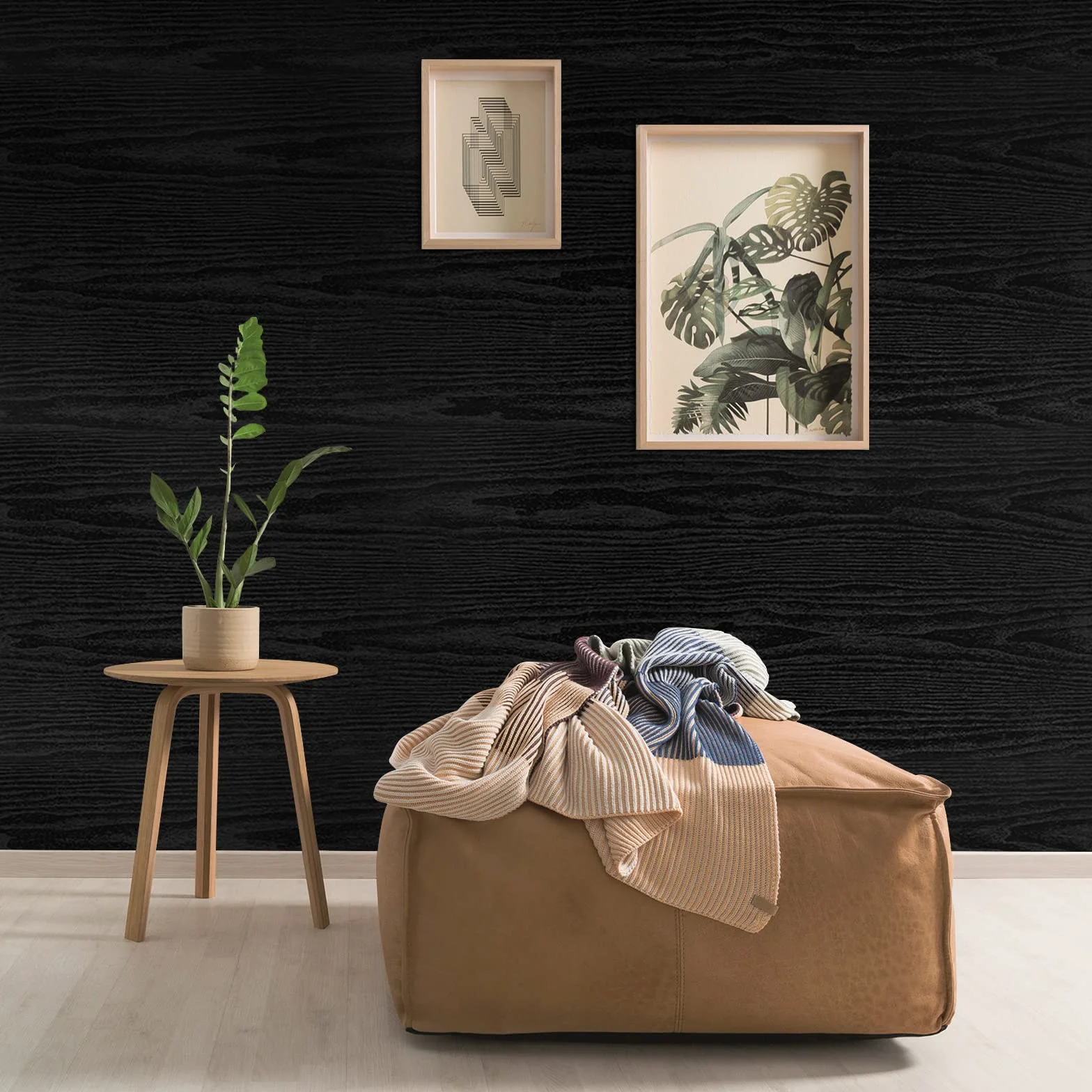 Abyssaly Vinilo Adhesivo Muebles Madera, Negro Mate Efecto, Impermeable, 30cm x 200cm
