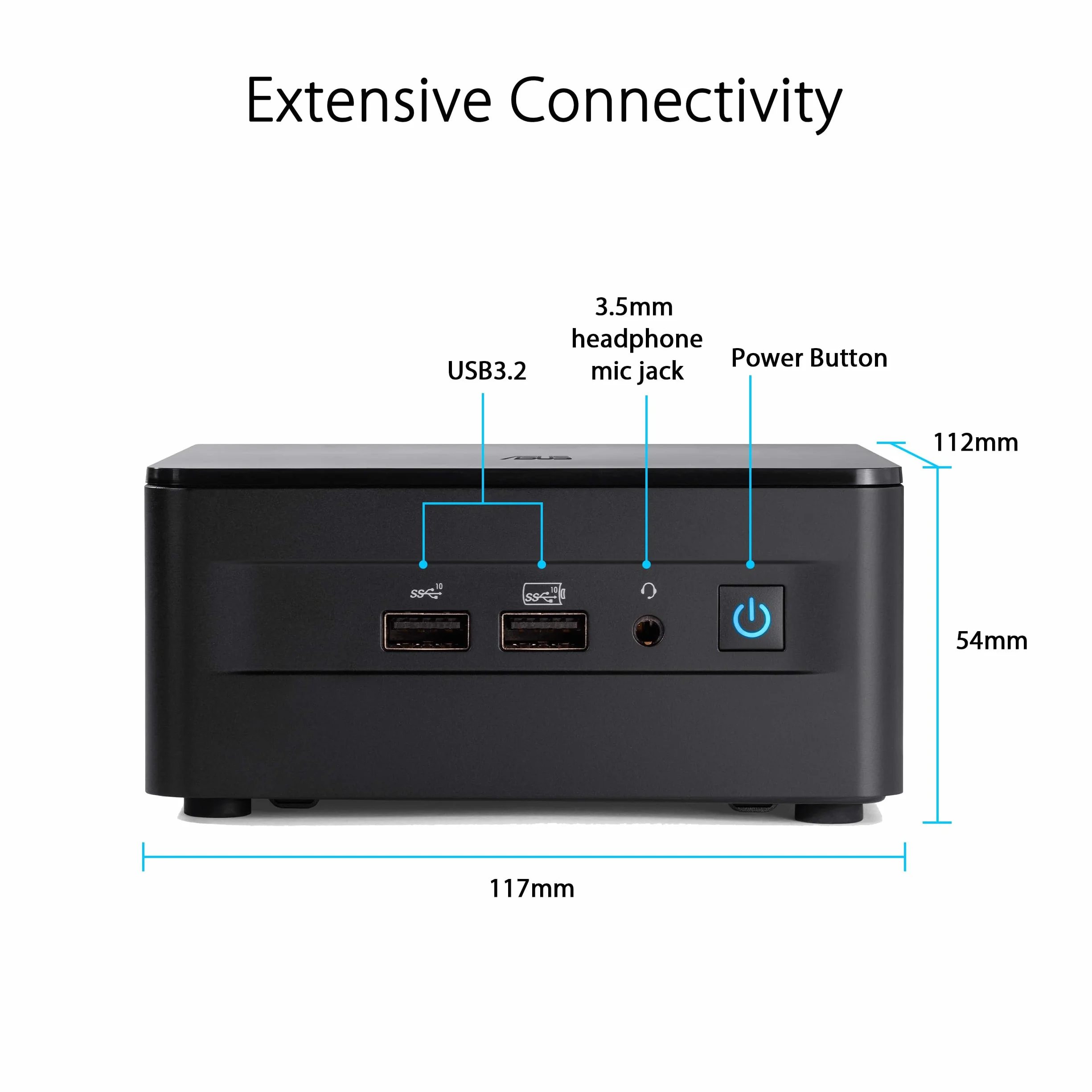ASUS NUC 12 Pro Barebone Ordenador de sobremesa Intel Core i3-1220P Intel UHD Graphics