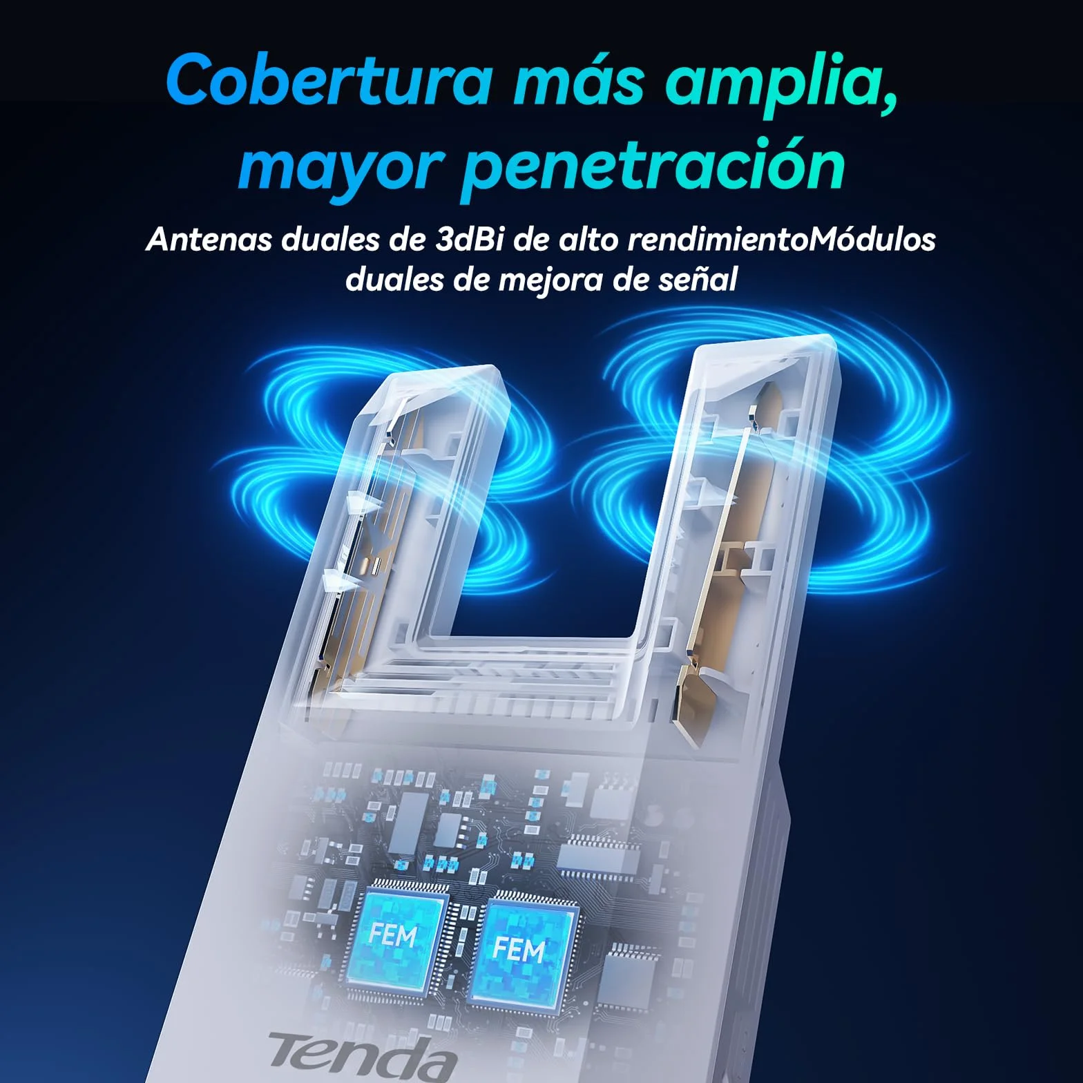 Tenda A18 Pro AC1200 Repetidor WiFi con Puerto Gigabit, Extensor de WiFi Doble Banda 2.4/5 GHz, Amplificador Señal WiFi hasta 150 m², Modo Ap, Instalación Fácil