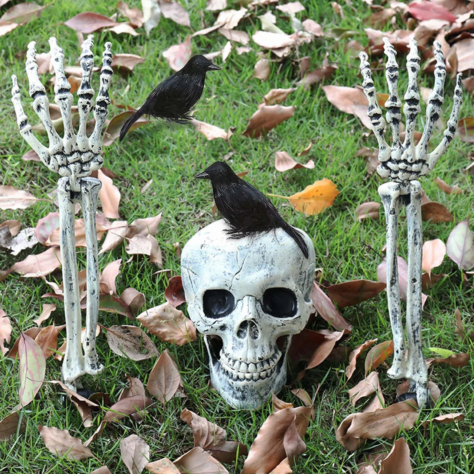 Esqueletos Halloween Decoracion, Esqueleto Falso Tamaño Natural para Exteriores
