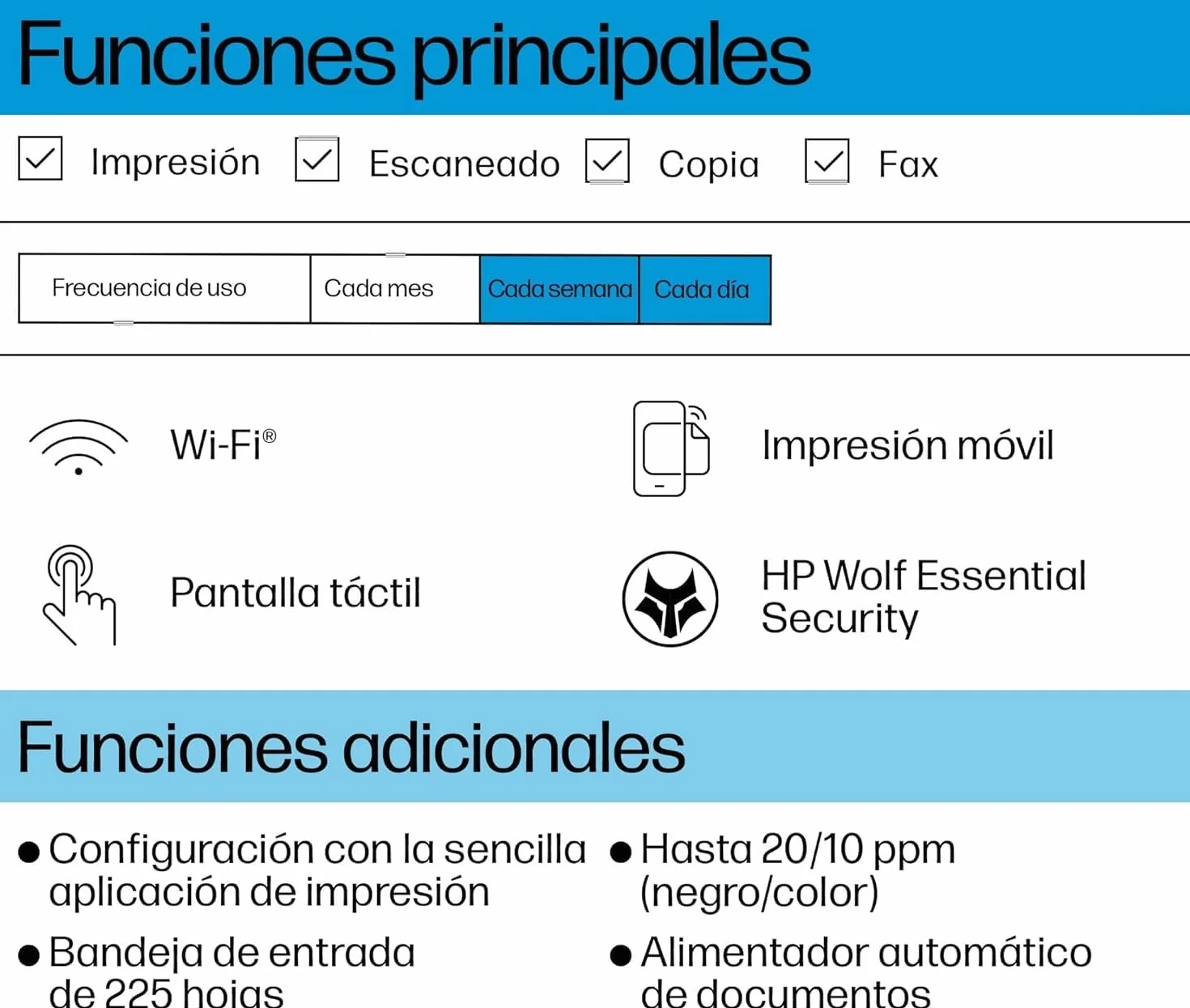HP OfficeJet Pro 8122e, Impresora multifunción Profesional de Tinta A4 a Color, Copia, Escáner, Mobile Fax, Wi-Fi, Impresión a Doble Cara automática, 6 Meses de impresión Instant Ink, Gris